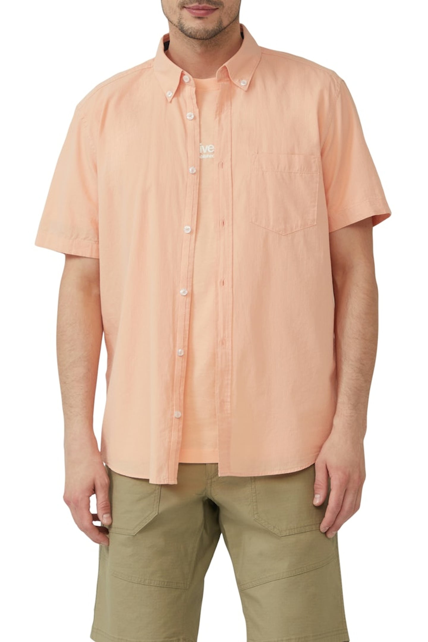 S.OLIVER SHIRTS ORANGE 1