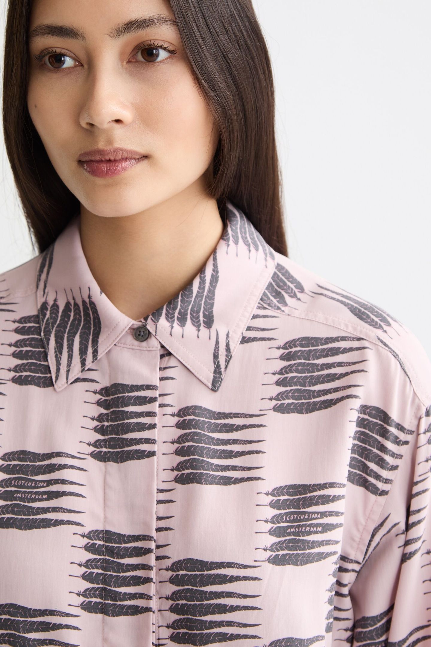 PRINTED UTILITY SHIRT FEATHER BLOCK 3