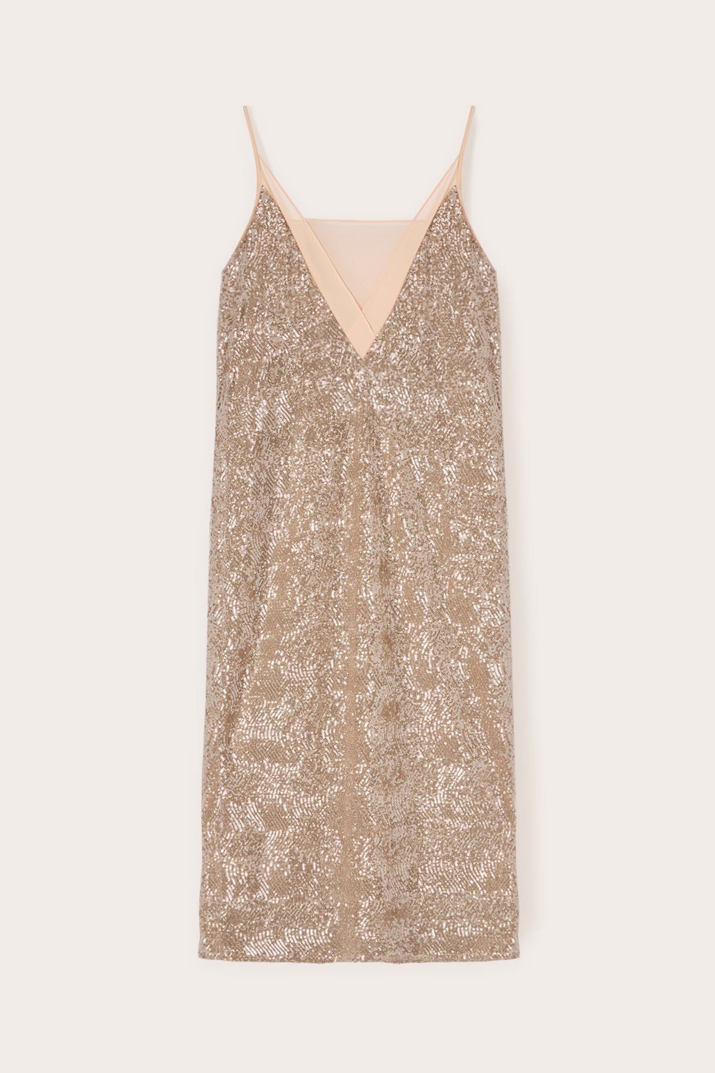FULL SEQUIN MIDI DRESS PINK 3