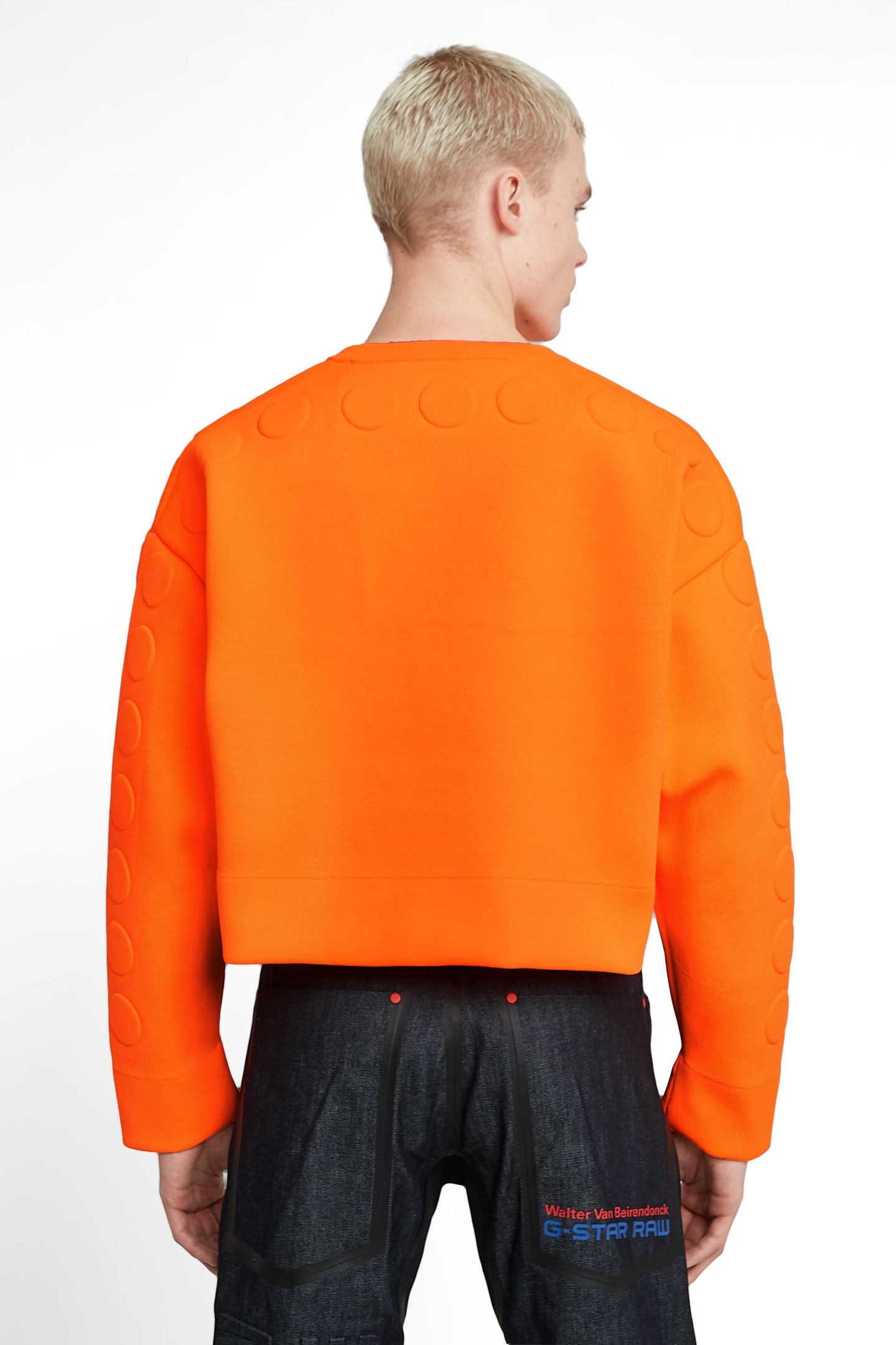 GSXWVB OVERSIZED SHORT SWEAT KNIT SIGNAL ORANGE 3