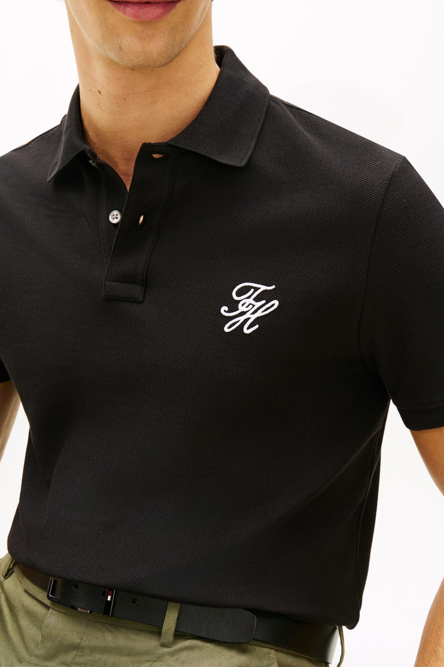 TH SCRIPT REGULAR POLO BLACK 5