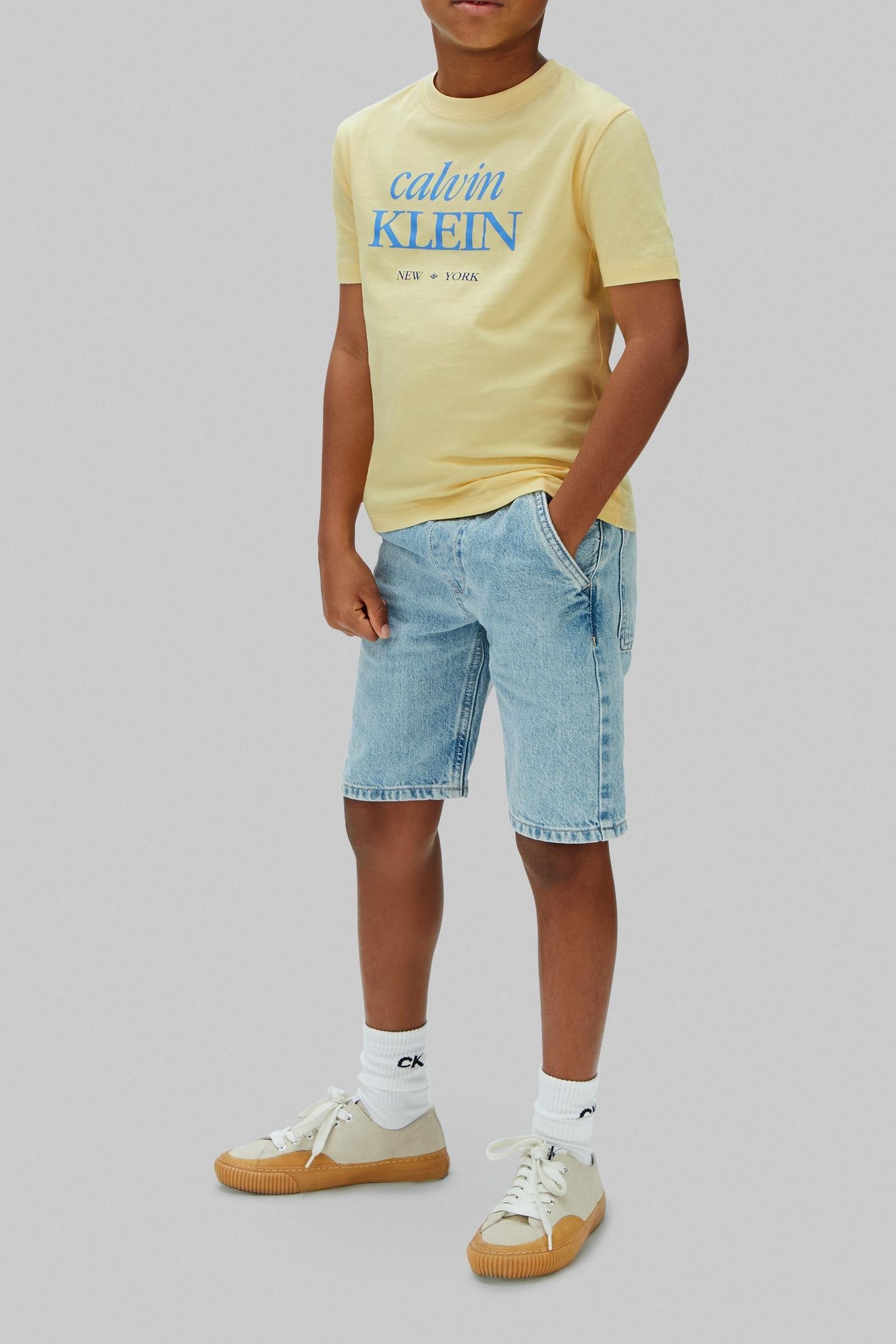 BOYS LOGO SS T-SHIRT FRENCH VANILLA 2