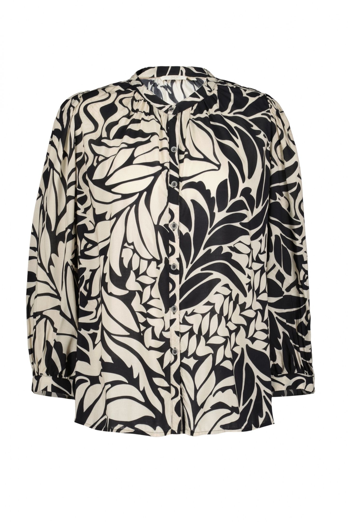 BLOUSE TALE BLACK WITH OASIS PRINT 1