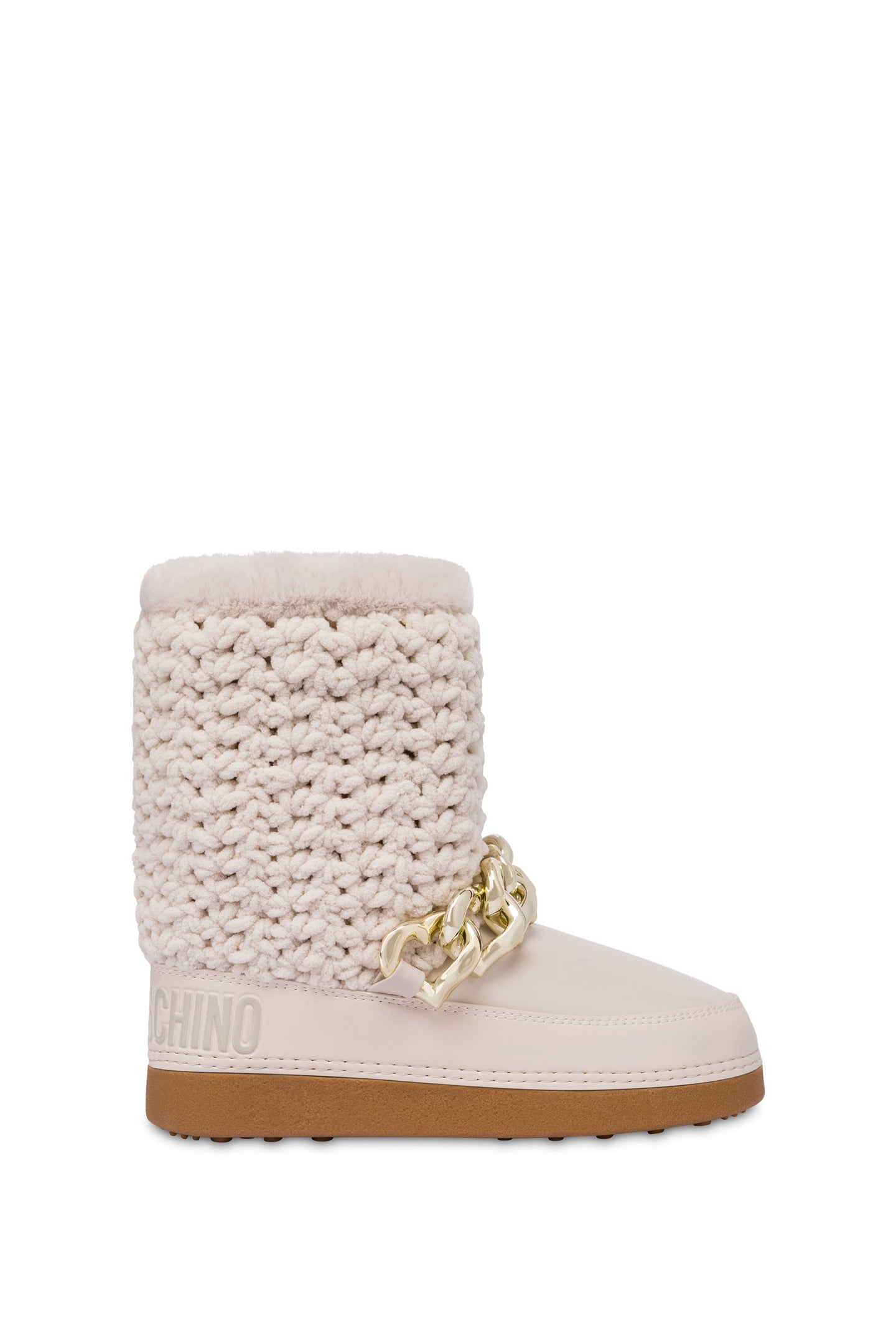 HEART CHAIN SNOW BOOTS WHITE 1