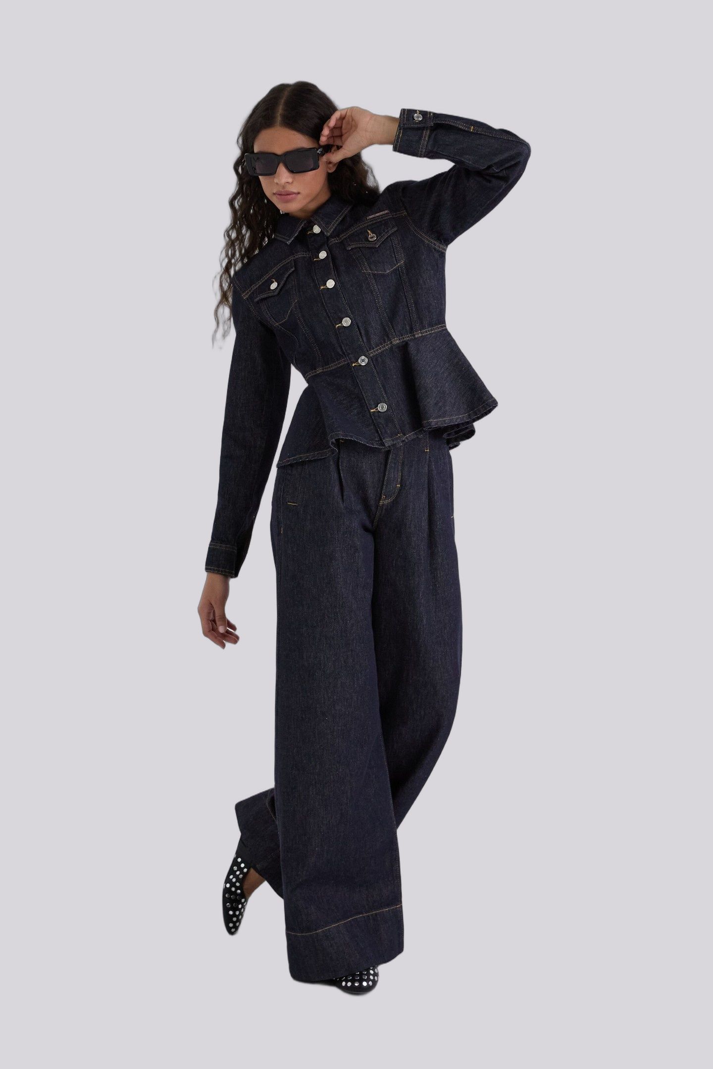 FASHION WIDE LEG DENIM DARK BLUE 2
