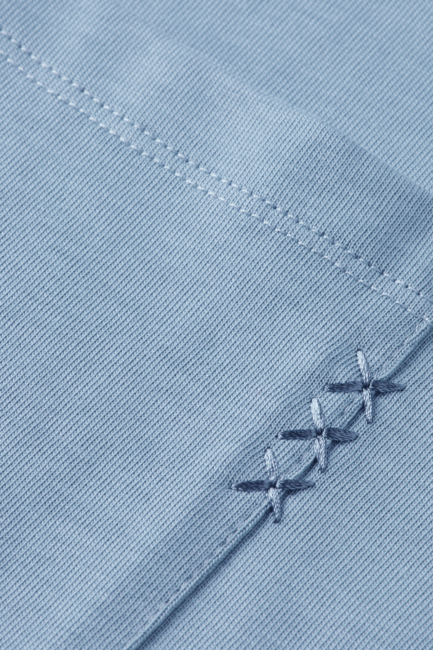LOOSE-FIT 3 CROSSES POCKET T-SHIRT FADED DENIM 3