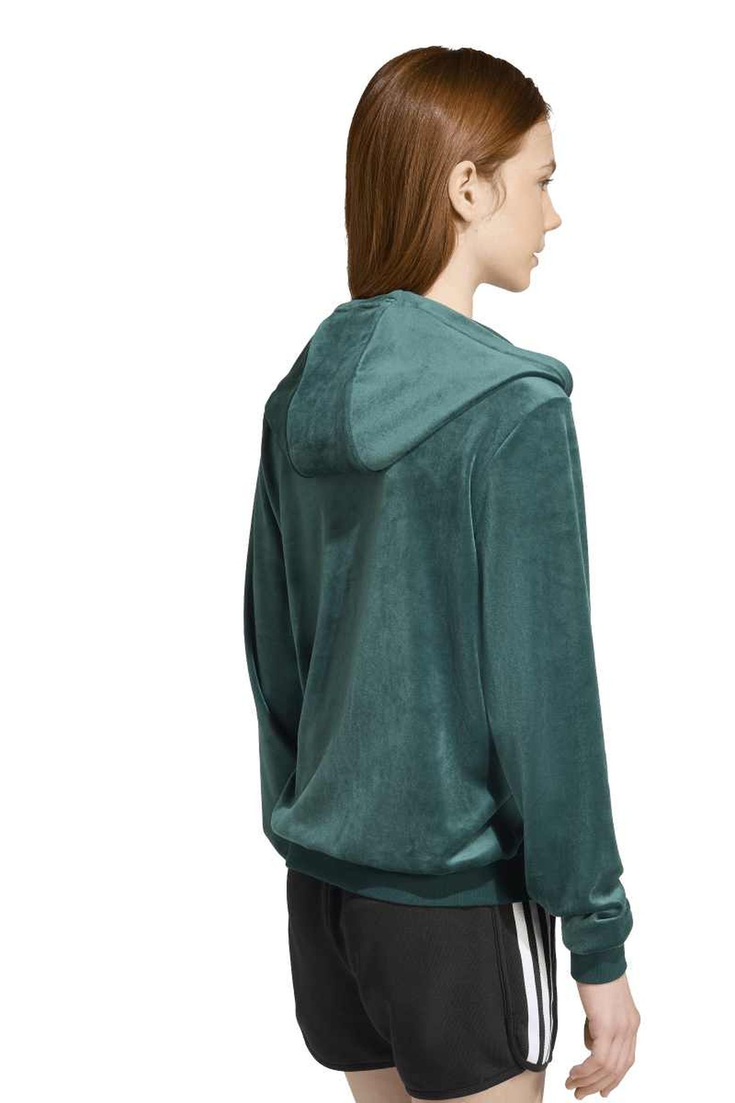 ORIGINALS VELOUR ZIP HOODIE AURORA IVY 2