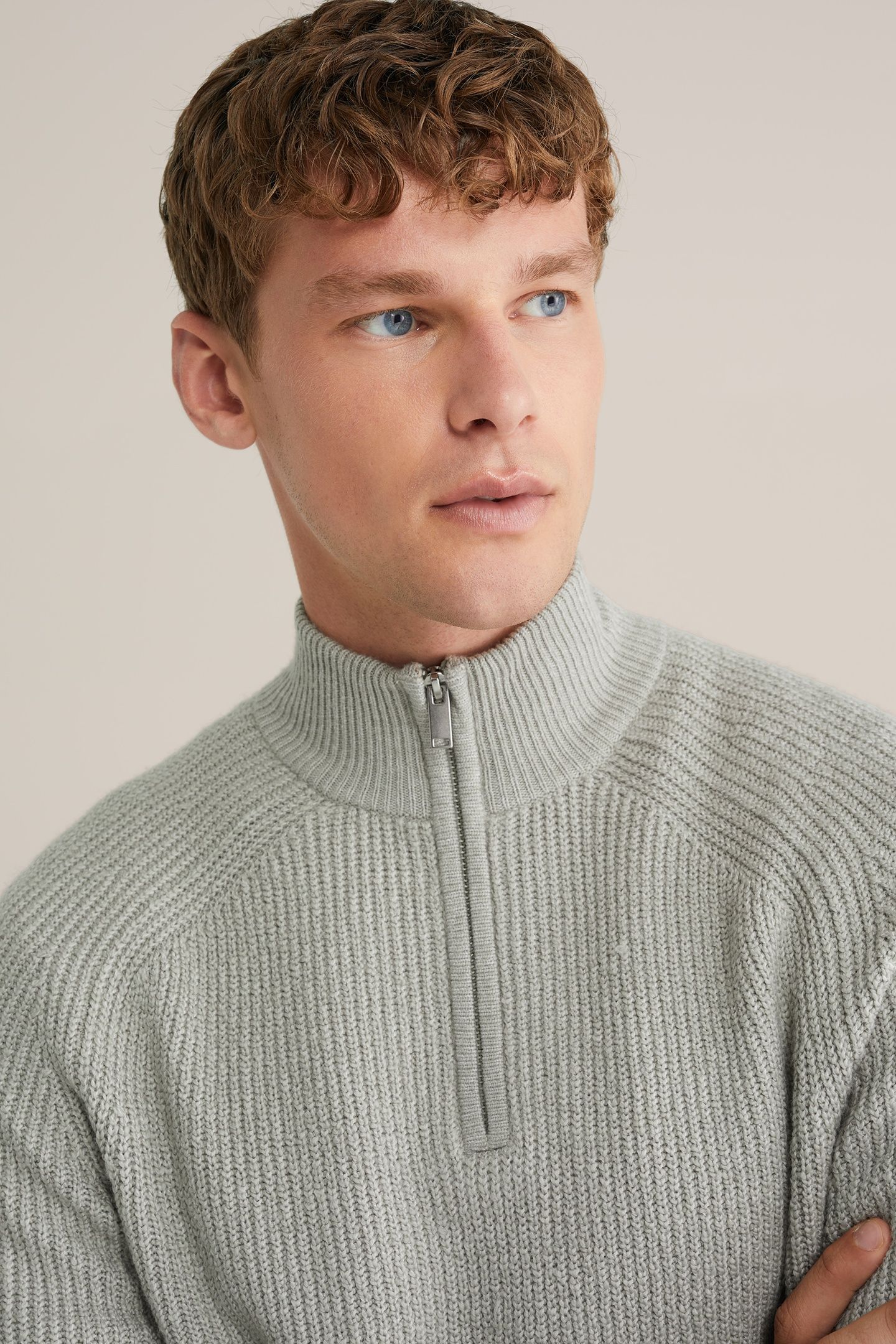 HALFWAY ZIPPER LIGHT GREY 6