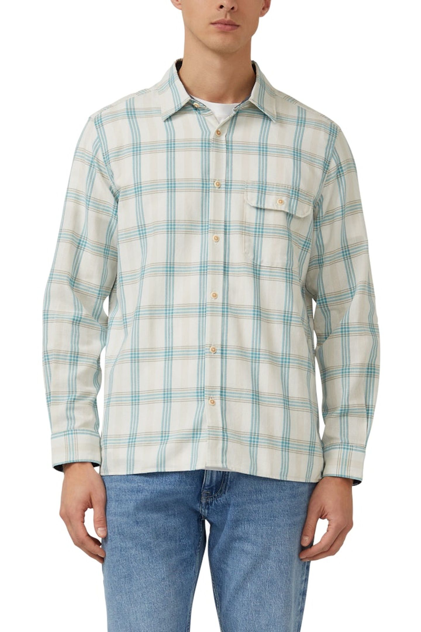 S.OLIVER SHIRTS BLUE AQUA 1