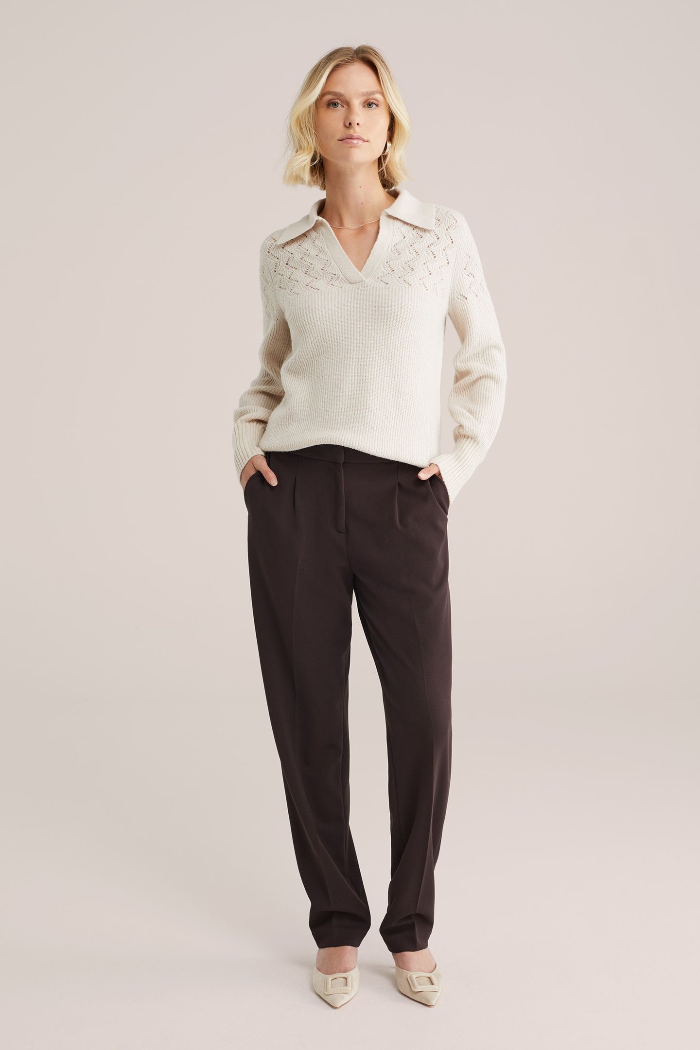 KNITTED PULLOVER BEIGE 2