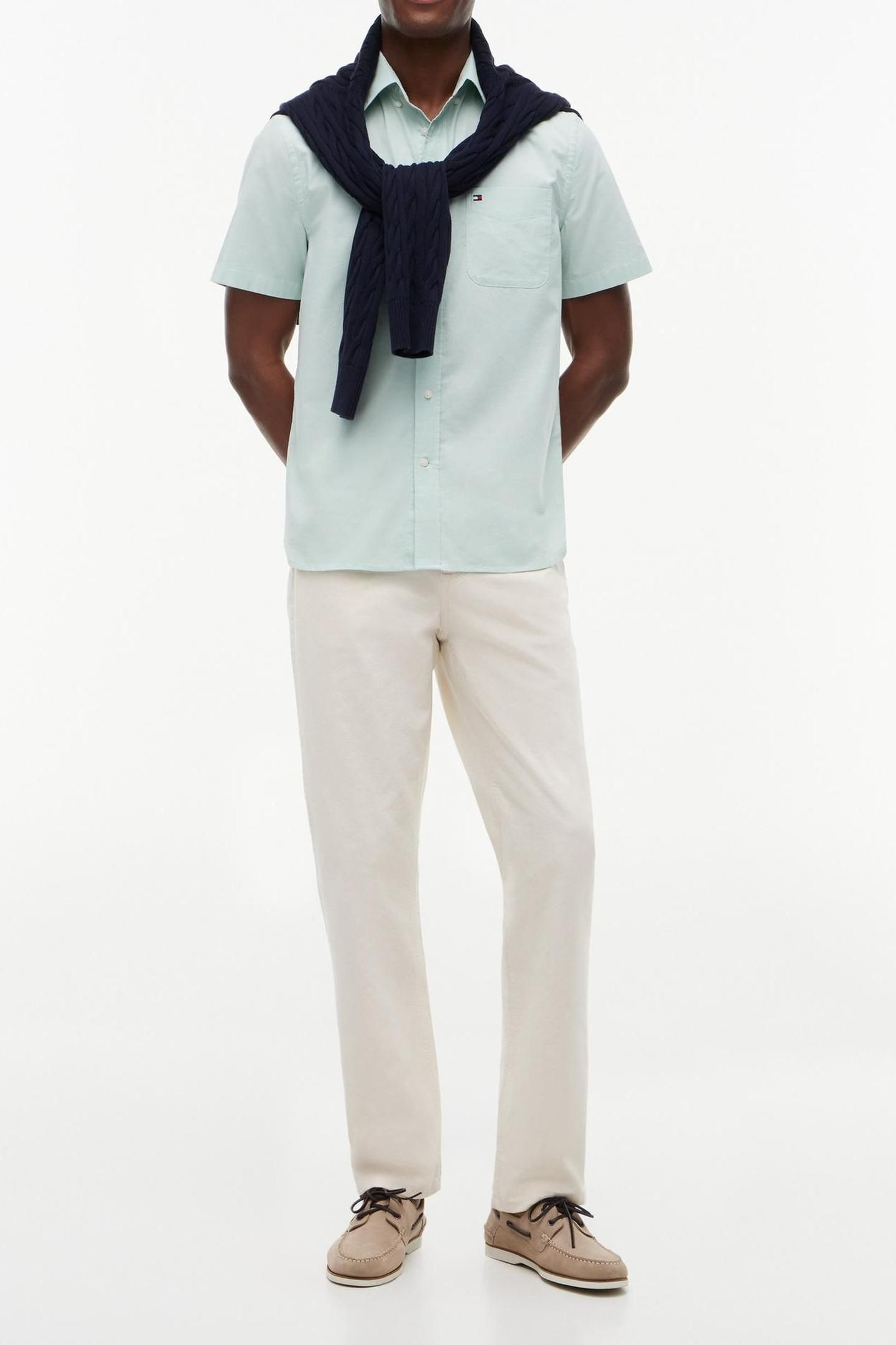 LIGHT OXFORD SOLID SHIRT CRUSHED MINT 2