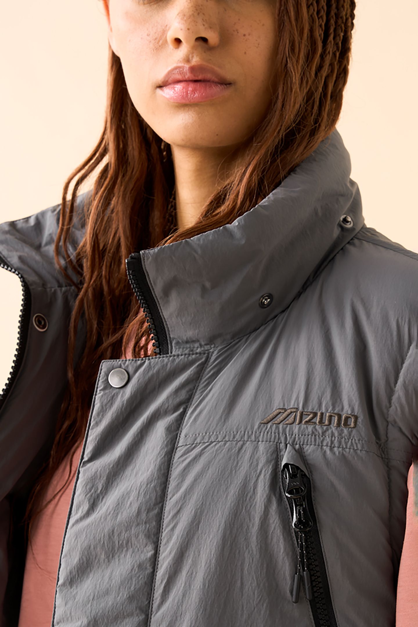 UNISEX SL BT DOWN VEST PEWTER GRAY 5