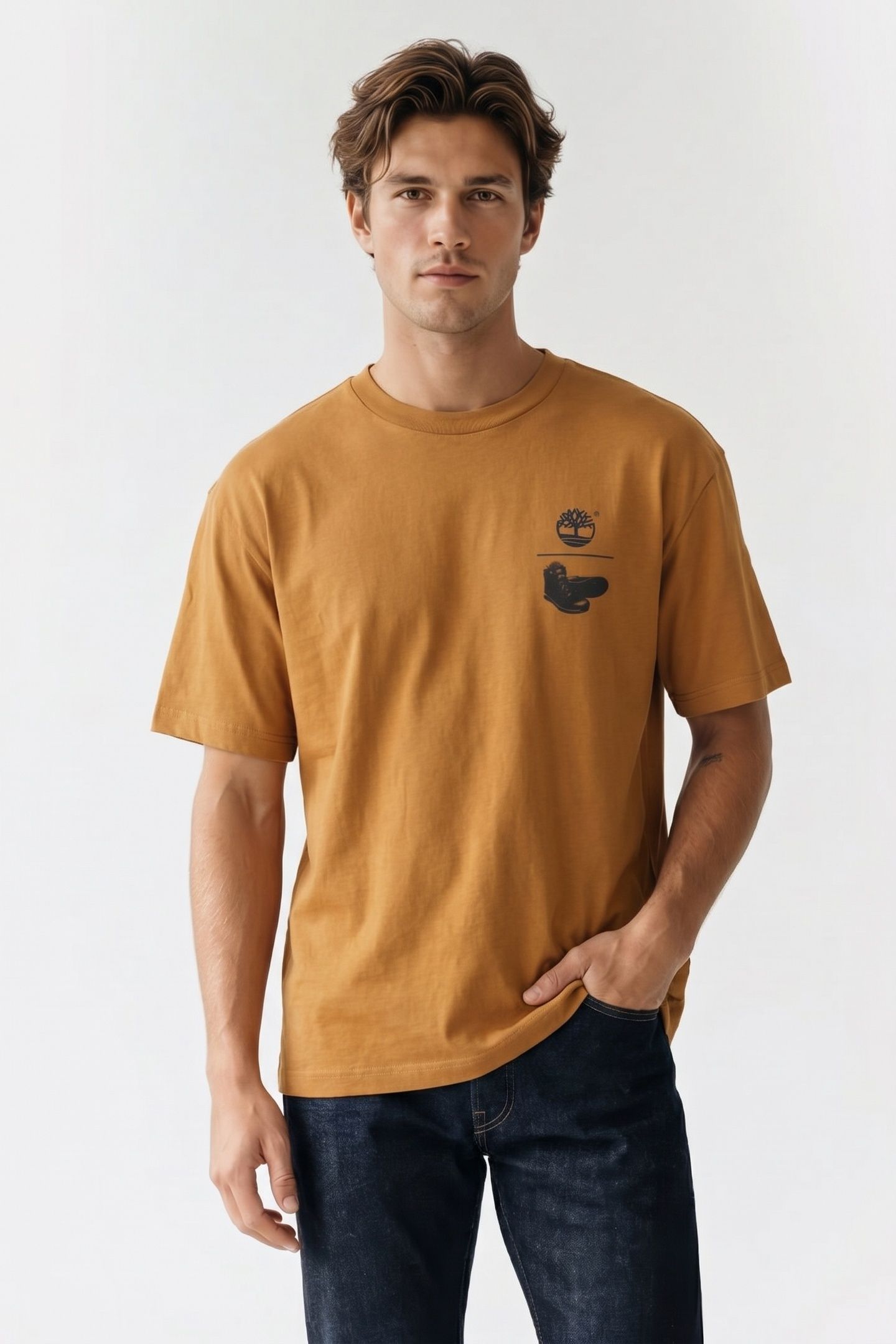 TAKE A HIKE BACK GRAPHIC SS TEE WHEAT BOOT 1