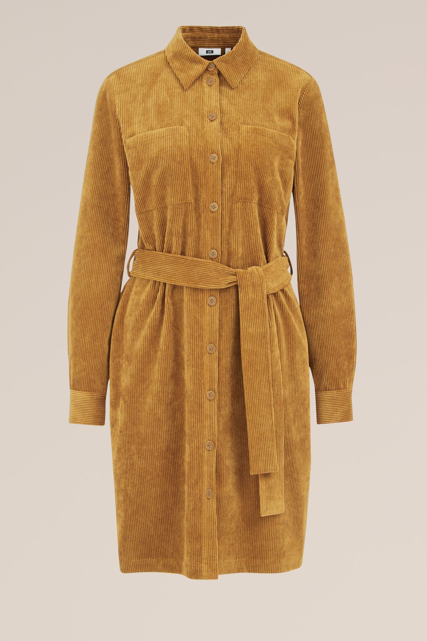 DRESS MID LENGTH OCHRE YELLOW 4