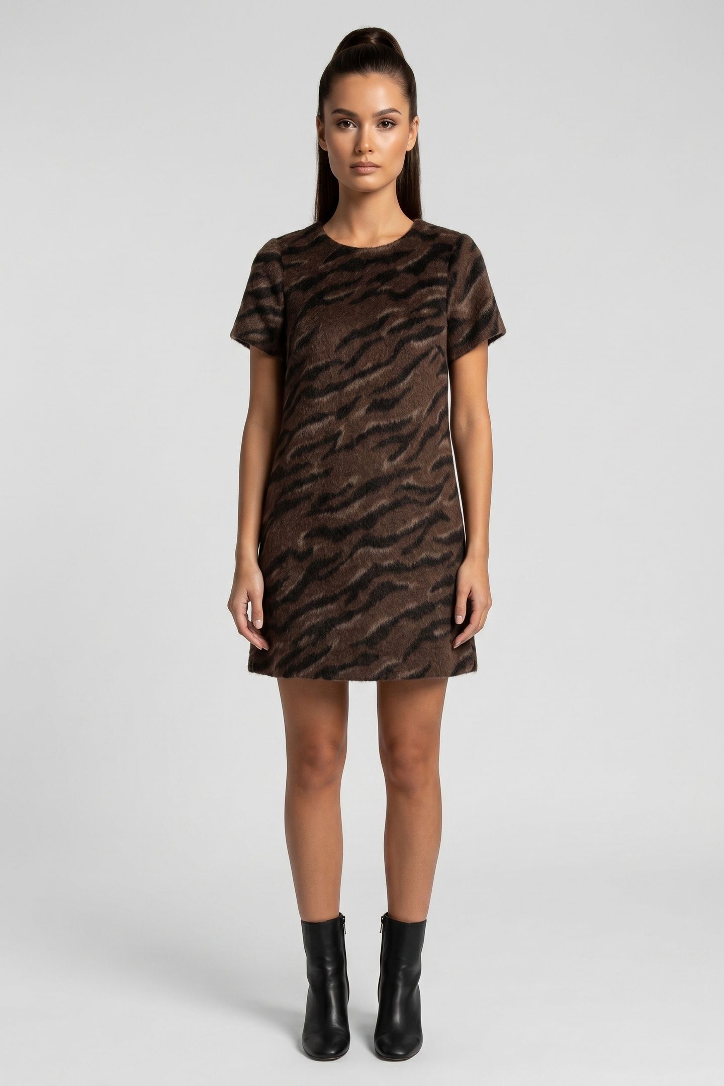 ETIENNA DRESS BROWN 3