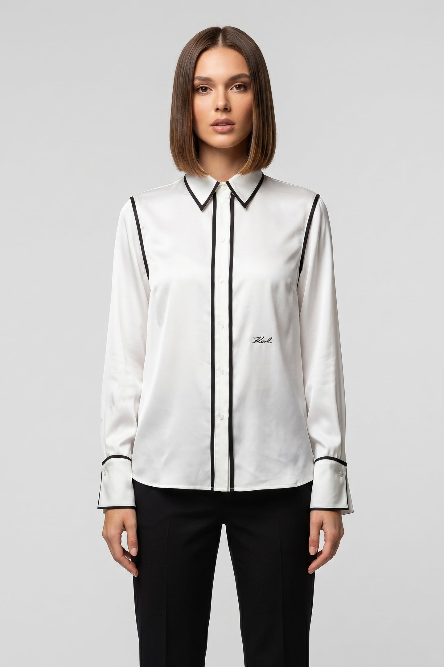 BW CONTRAST PIPING BLOUSE PRISTINE 1