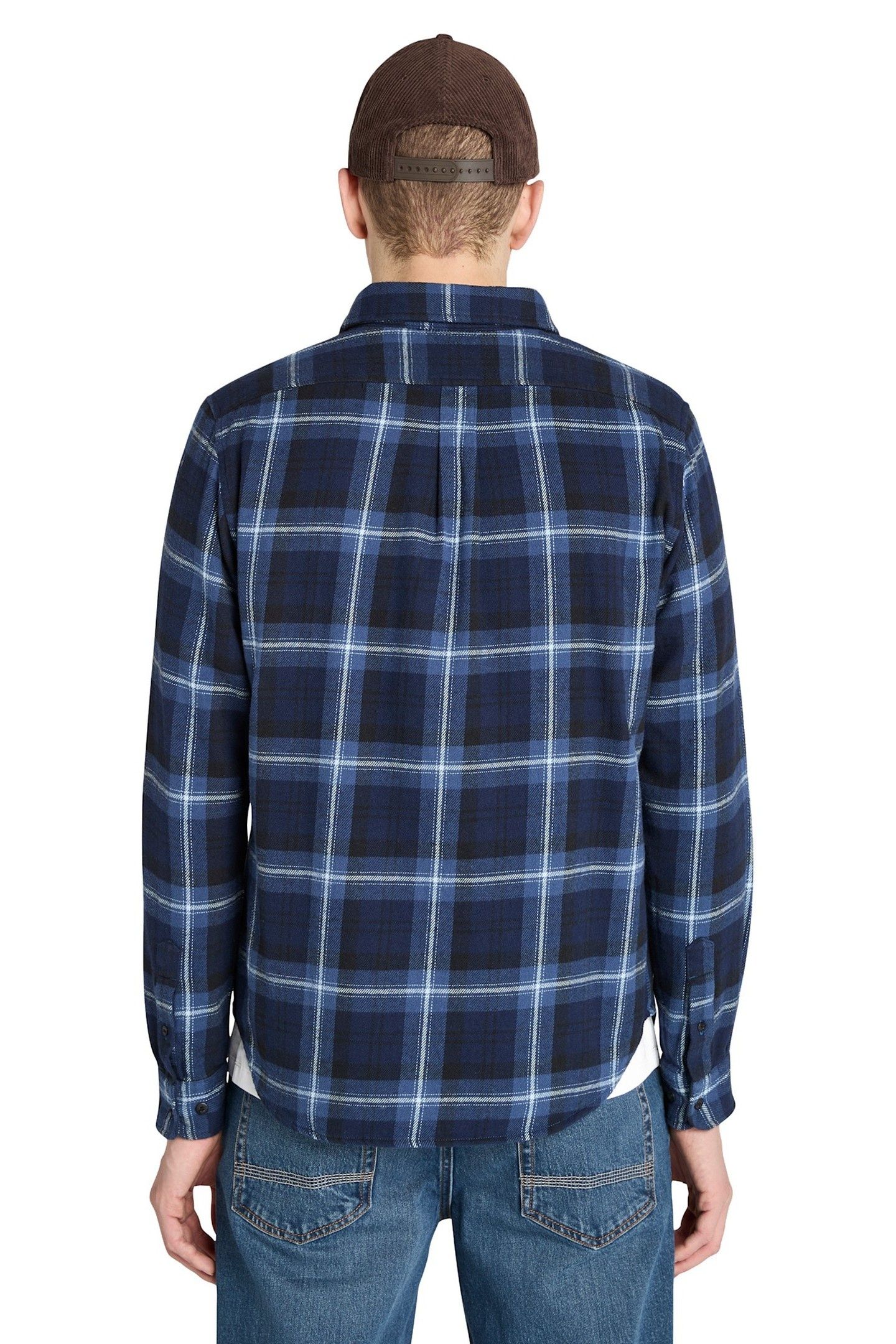 MIDWEIGHT FLANNEL CHECK SHIRT PEACOAT YD 3