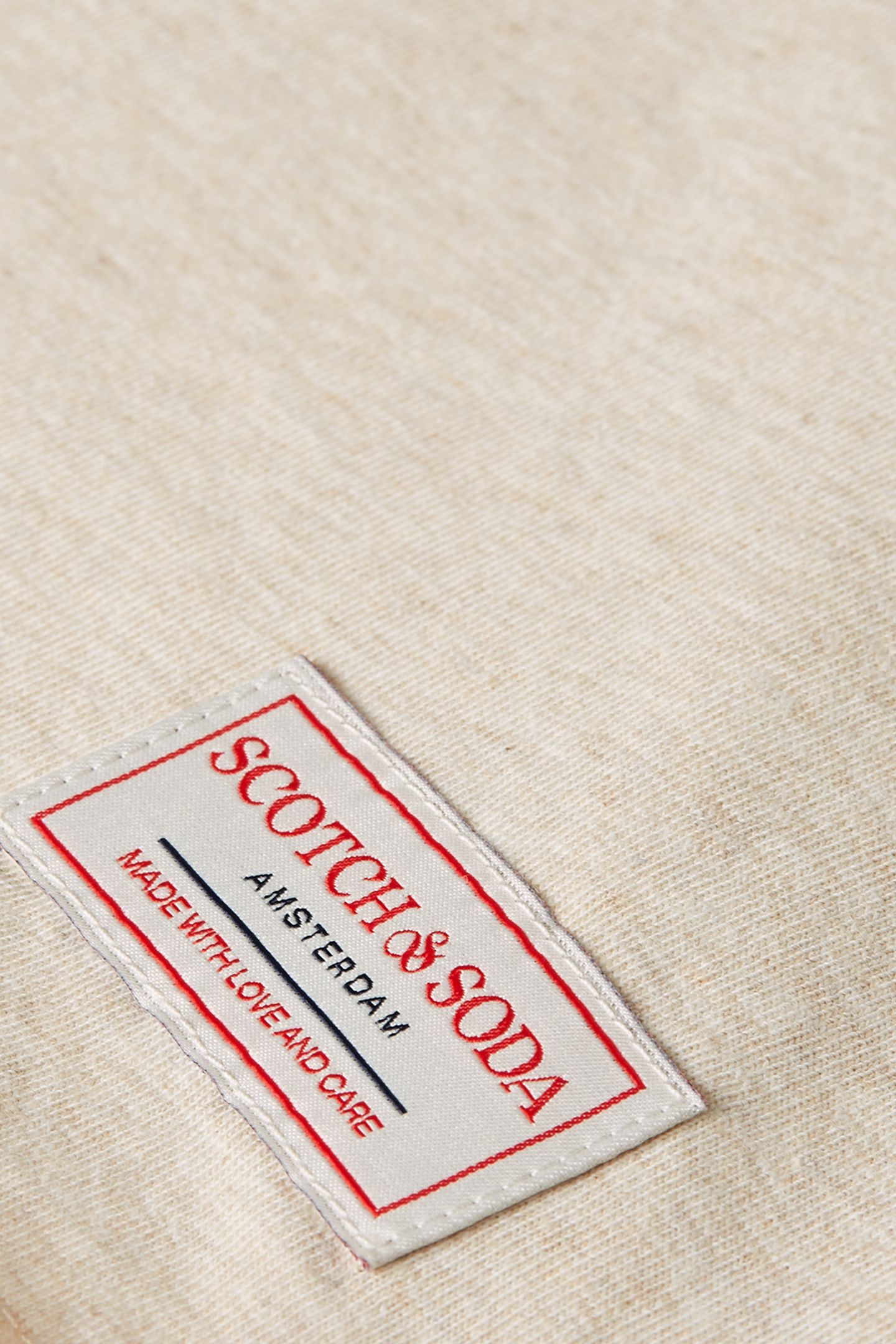 RAW-EDGED RELAXED-FIT GARMENT-DYED T-SHIRT OATMEAL MELANGE 7