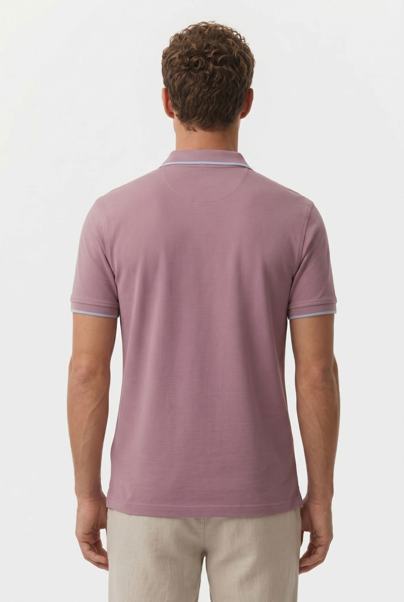 SLIM FIT POLO ZEB BADGE MAUVE 2