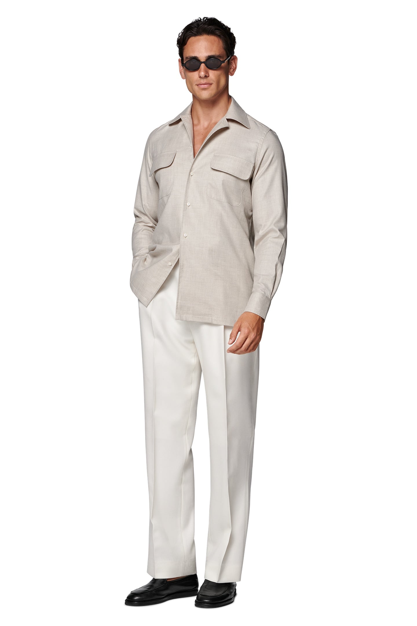SAFARI FLANNEL CAMEL CASUAL SHIRTS SAND 1