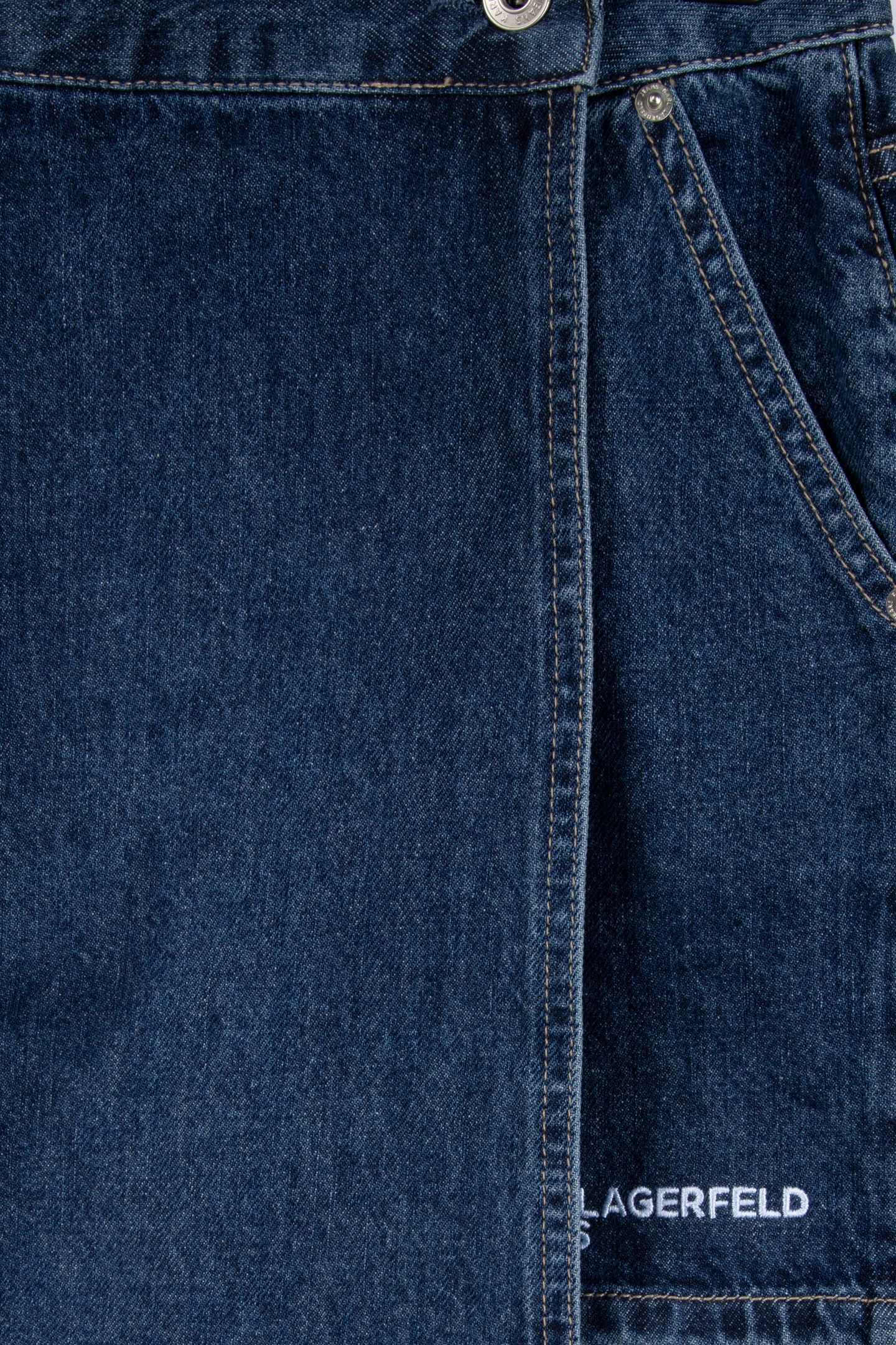 DENIM SKORT WASHED DARK BLUE 4