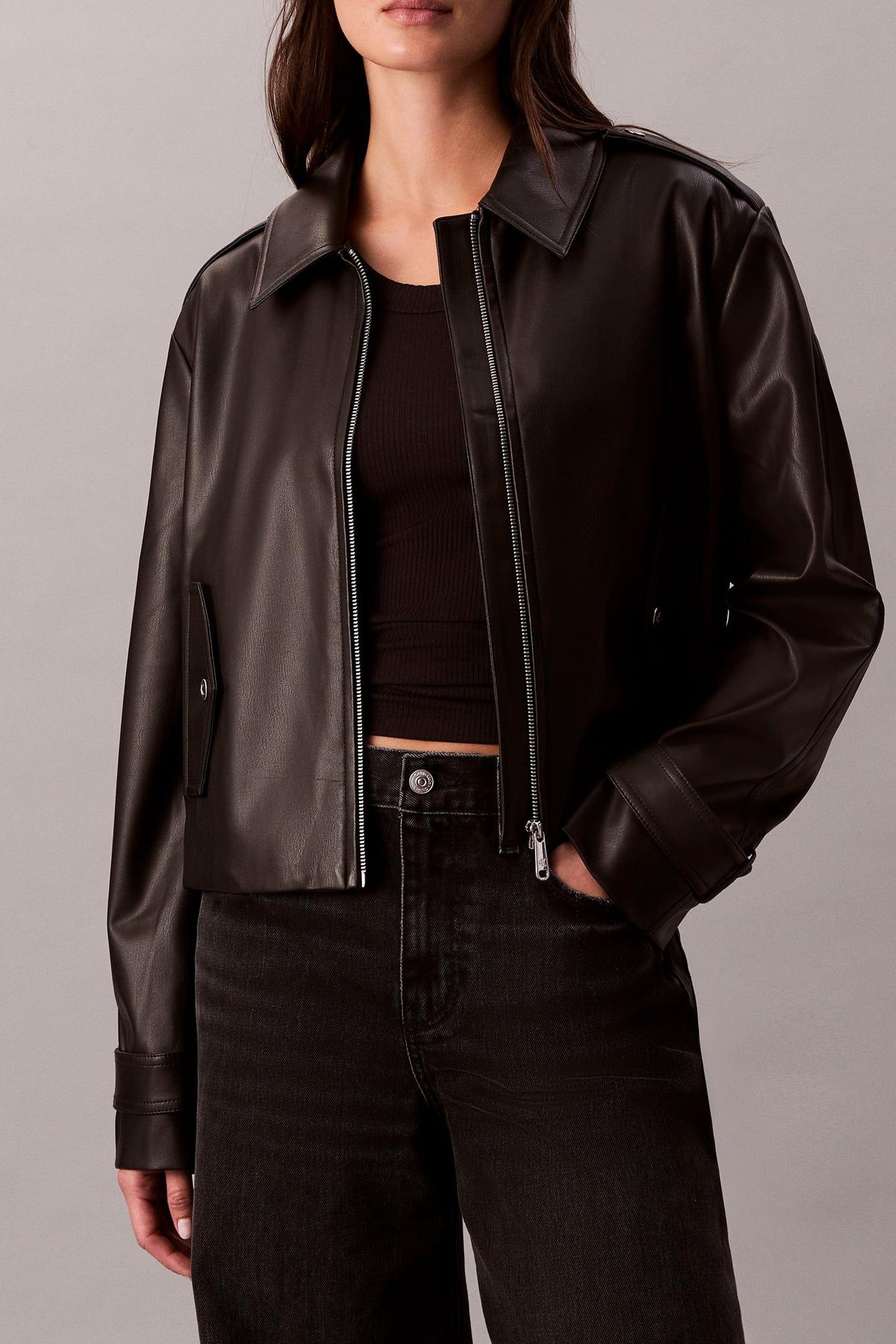 LEATHER MOTO JACKET BLACK 1