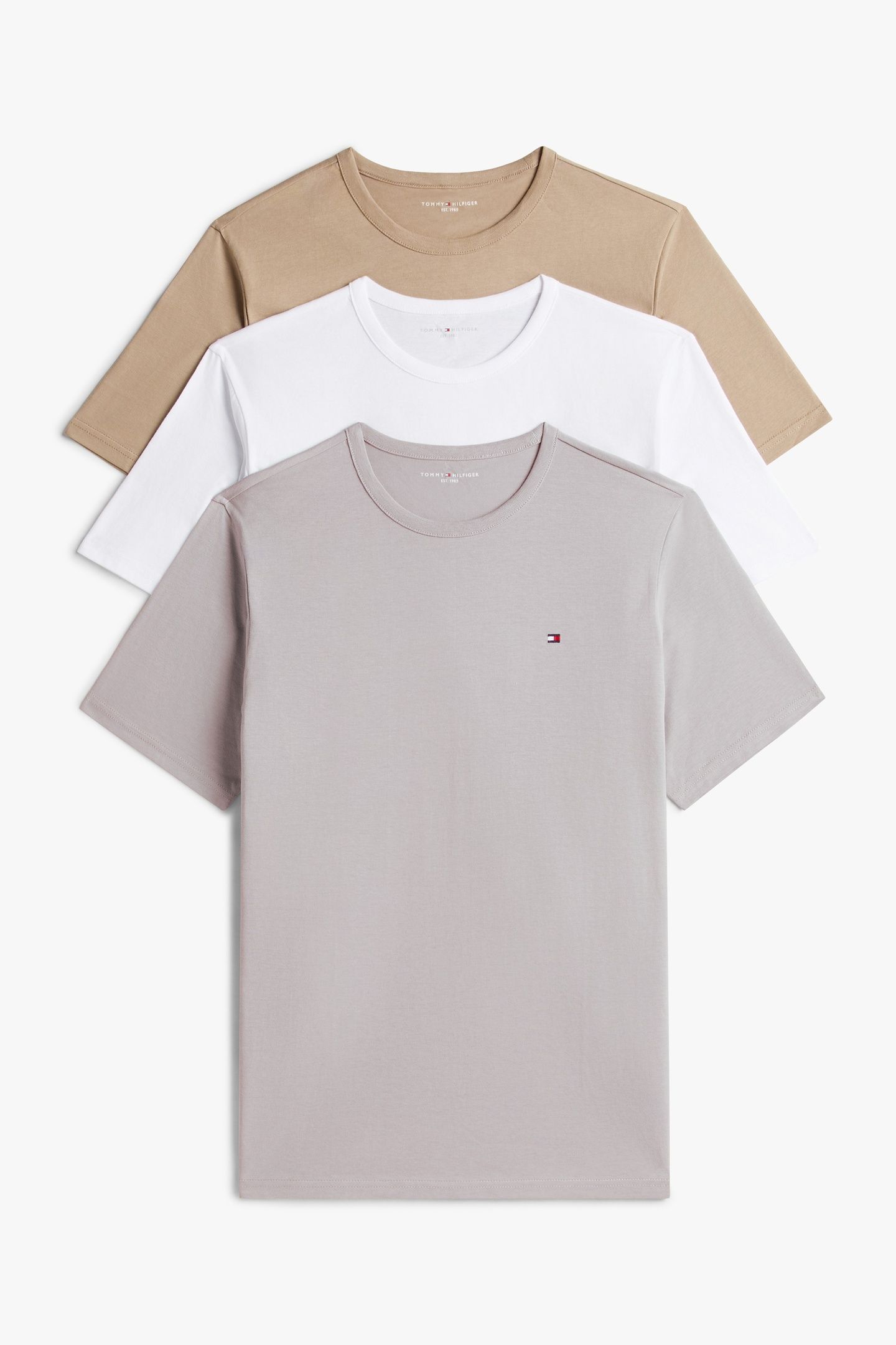3-PACK SS TEE SILVER/TAUPE/WHITE 1