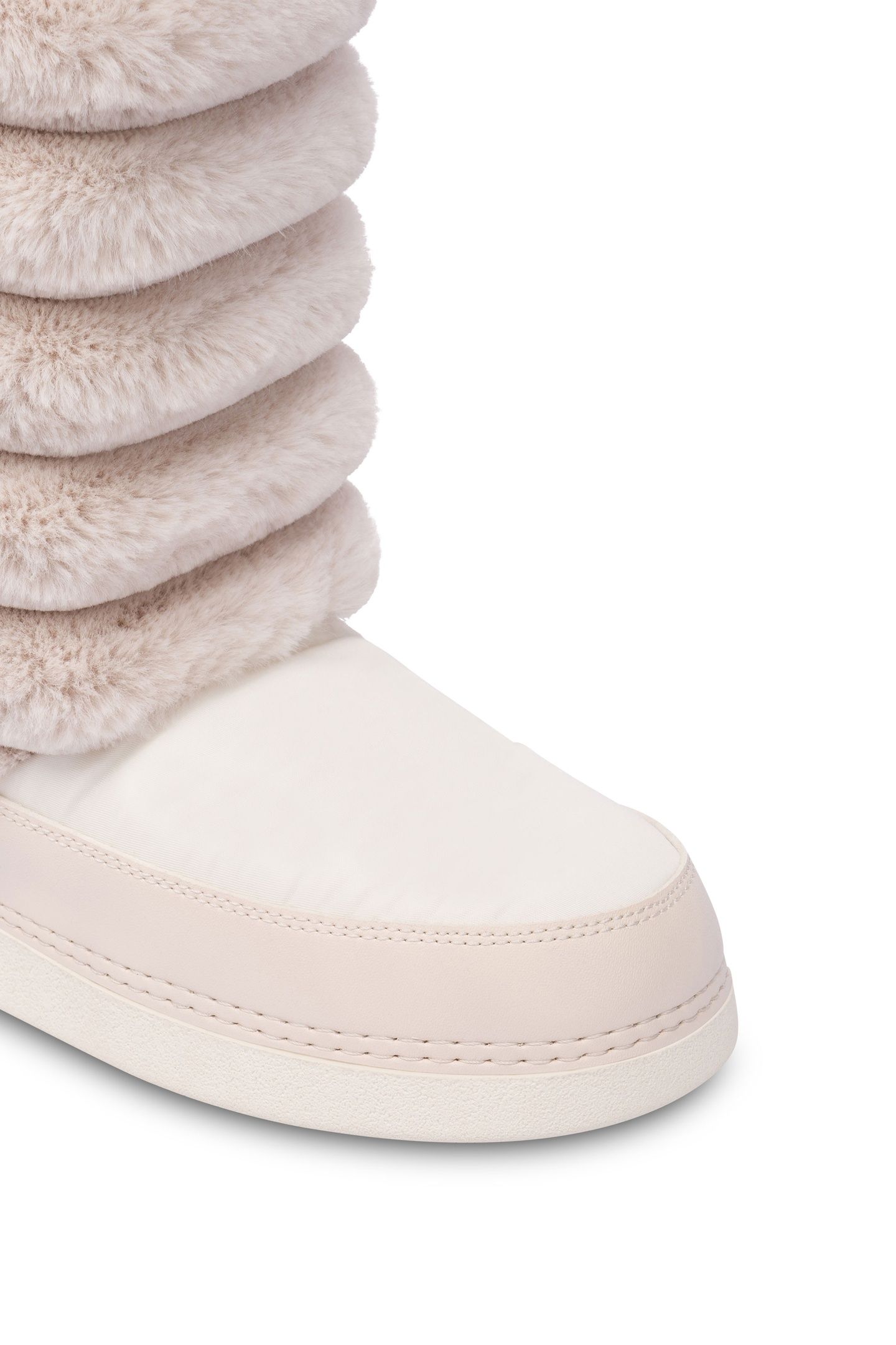 SNOW BOOTS IN NYLON AND SOFT FABRIC WHITE 3