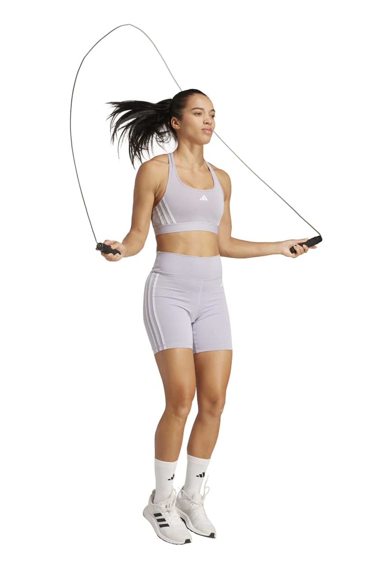 PERFORMANCE WORKOUT ESSENTIALS 3-STRIPES HIGH WAISTED SHORT 2