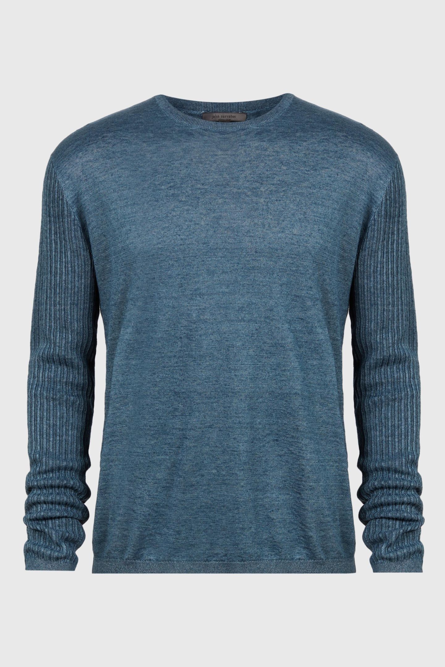 MOORE REGULAR FIT LS CREW SAPPHIRE 2