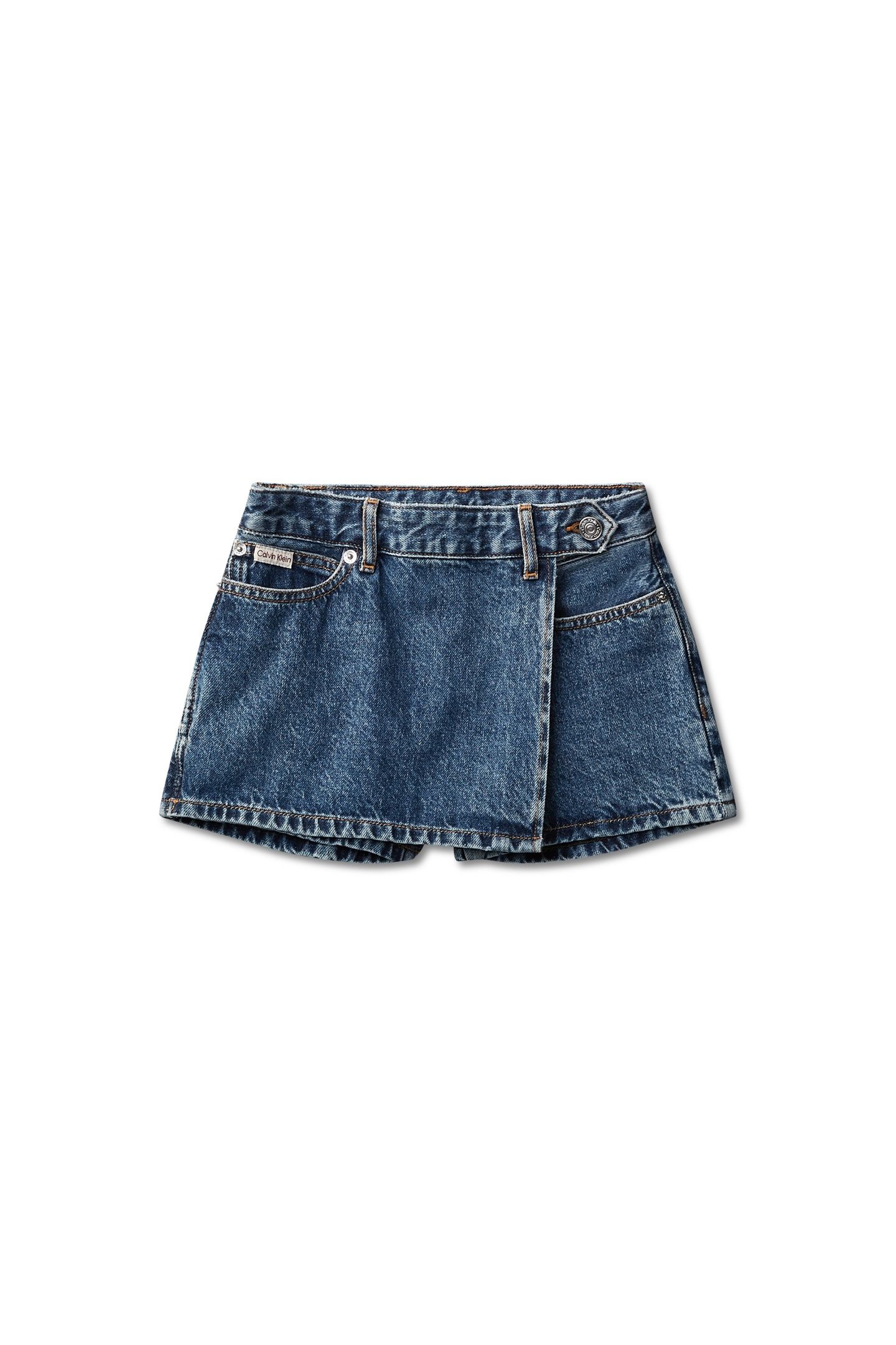 GIRLS DENIM WRAP SKORT BECKFORD WASH 3
