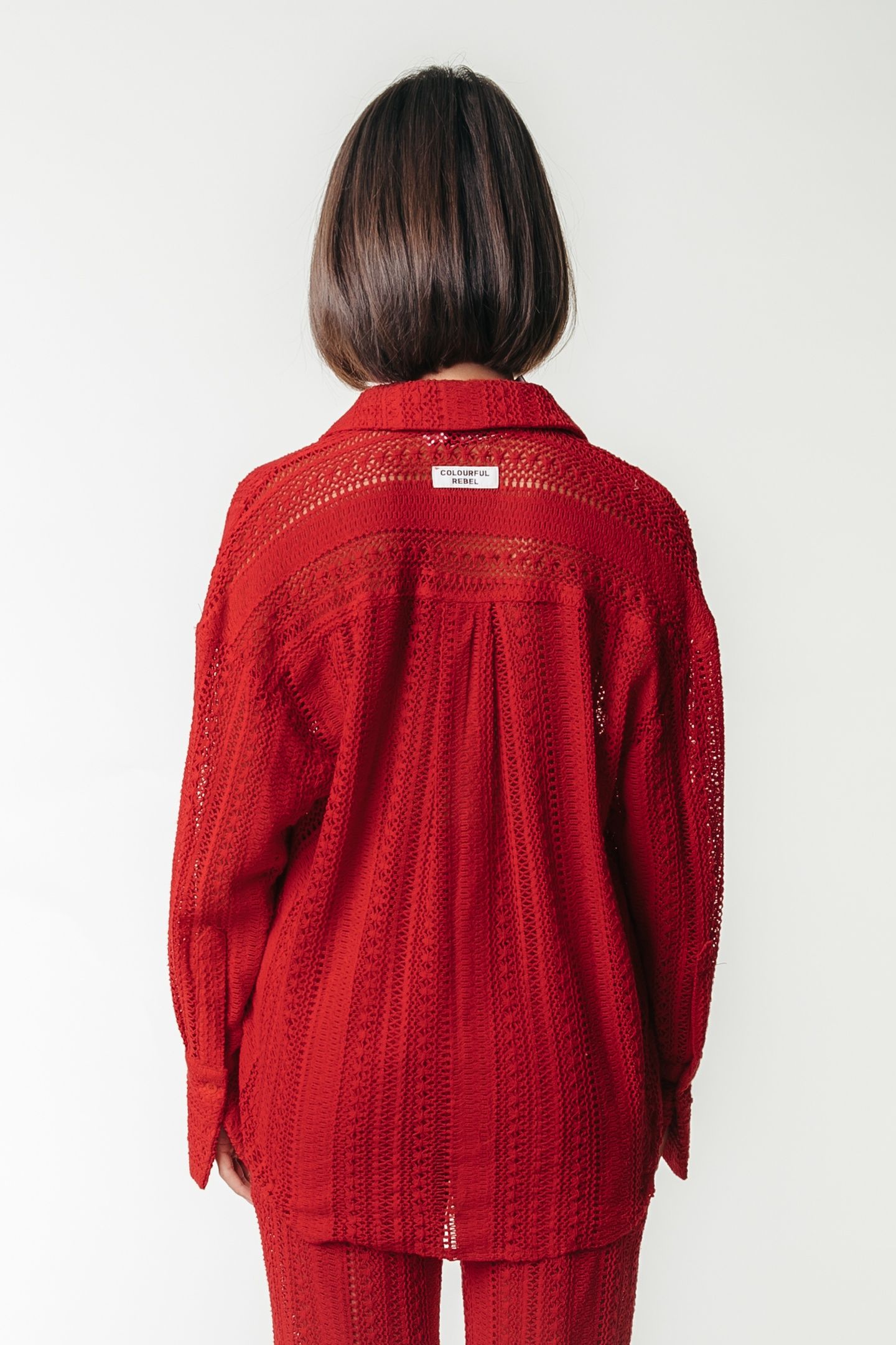 TALIA CROCHET BLOUSE POPPY RED 2