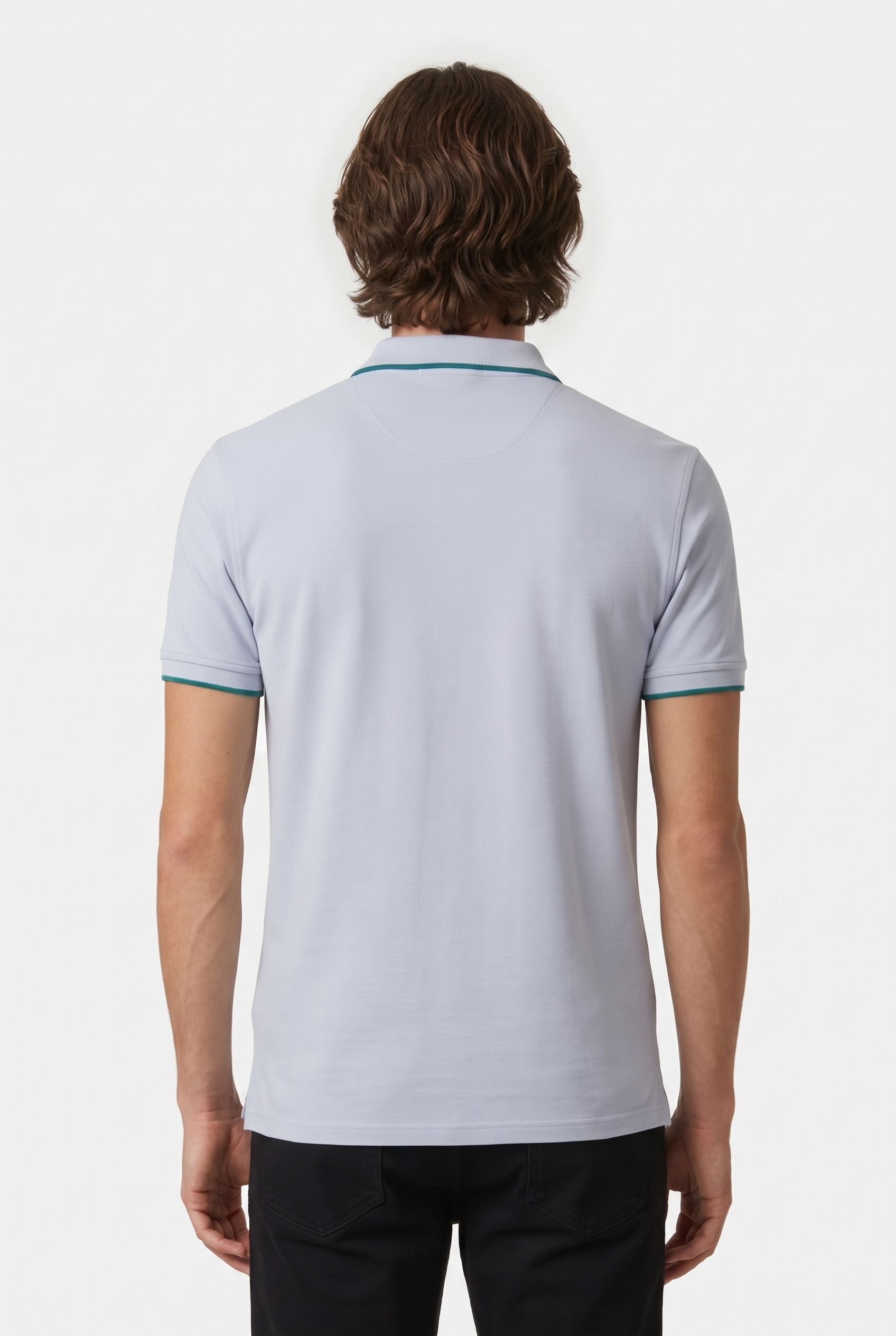 SLIM FIT POLO ZEB BADGE GREY 2