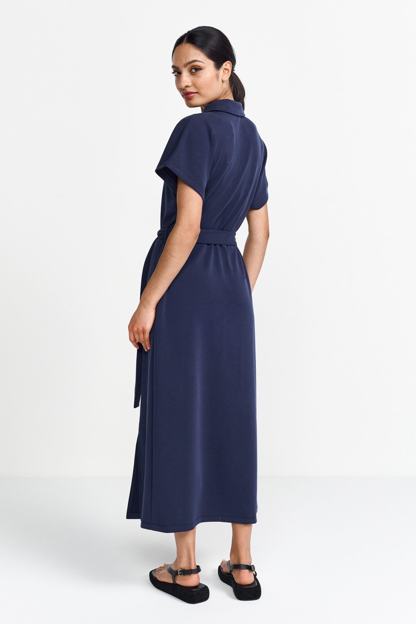SCUBA POLO DRESS MIDNIGHT BLUE 4
