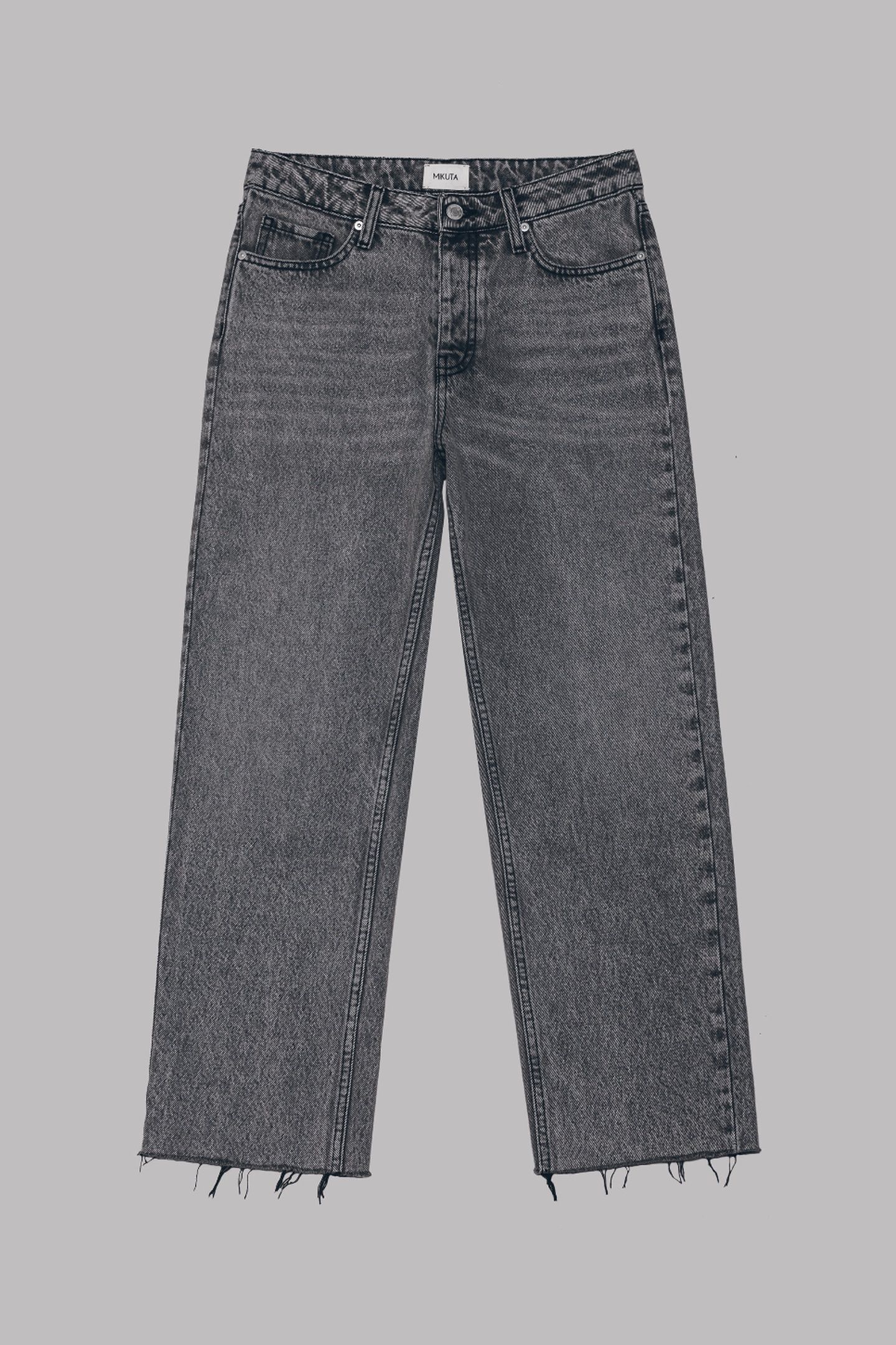 THE GREY CROPPED STRAIGHT JEANS 1