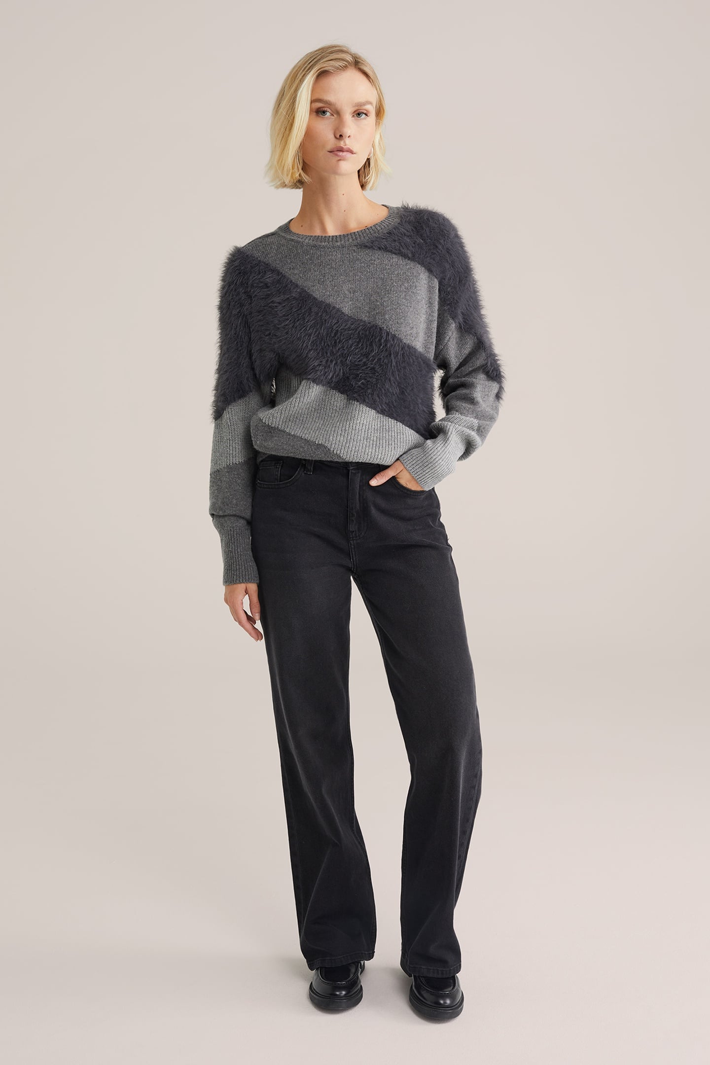 KNITTED PULLOVER GREY 3