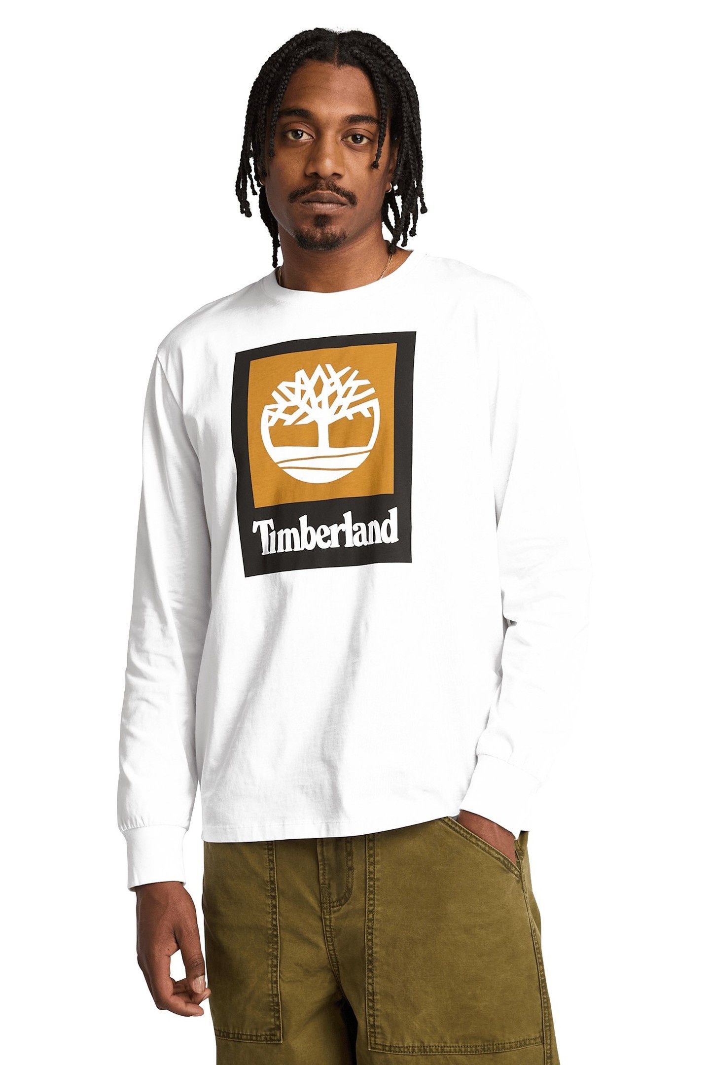 COLORED LONG SLEEVE TEE WHITE 2
