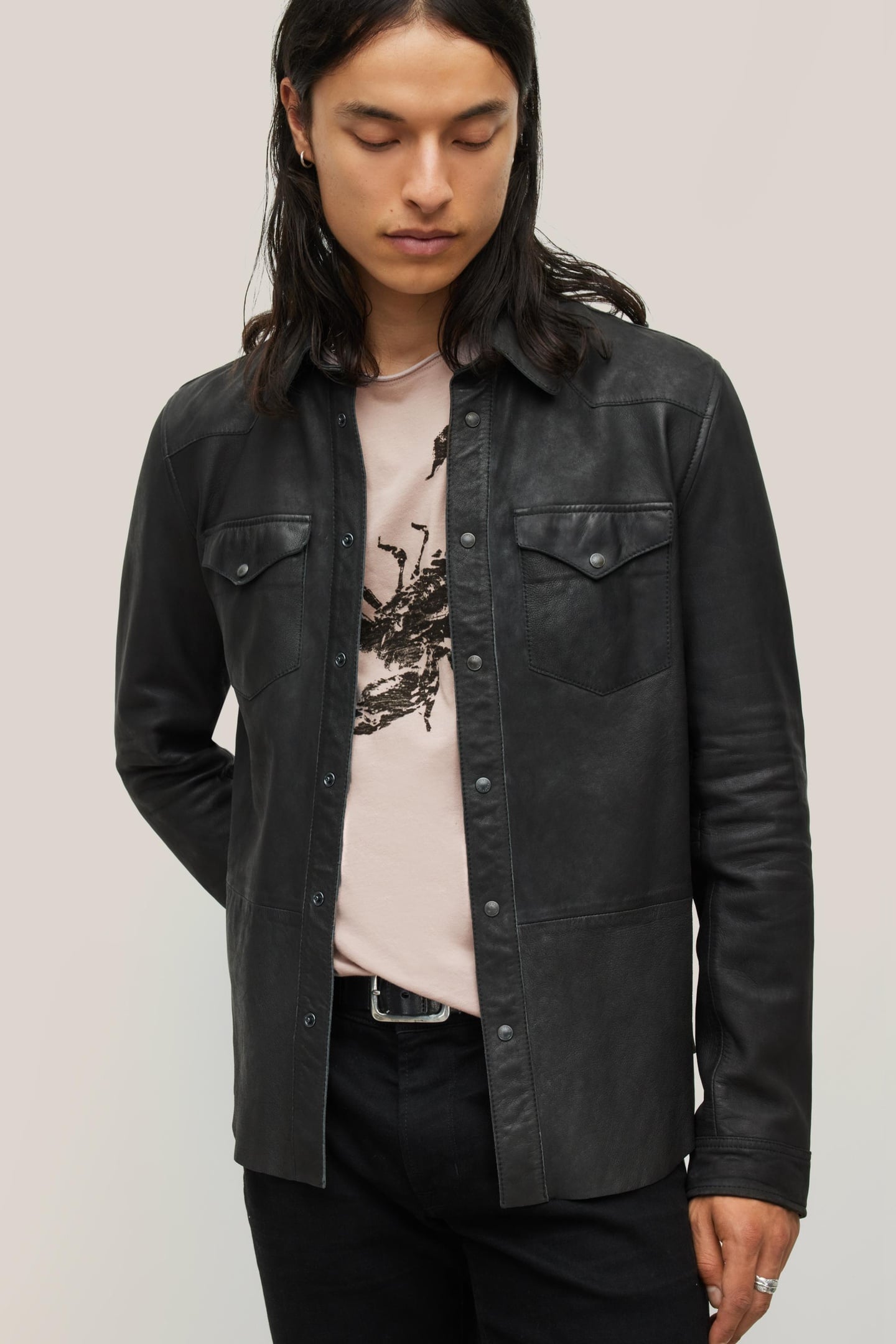 SS RAW EDGE TEE - SCORPIO DRIED PETAL 1