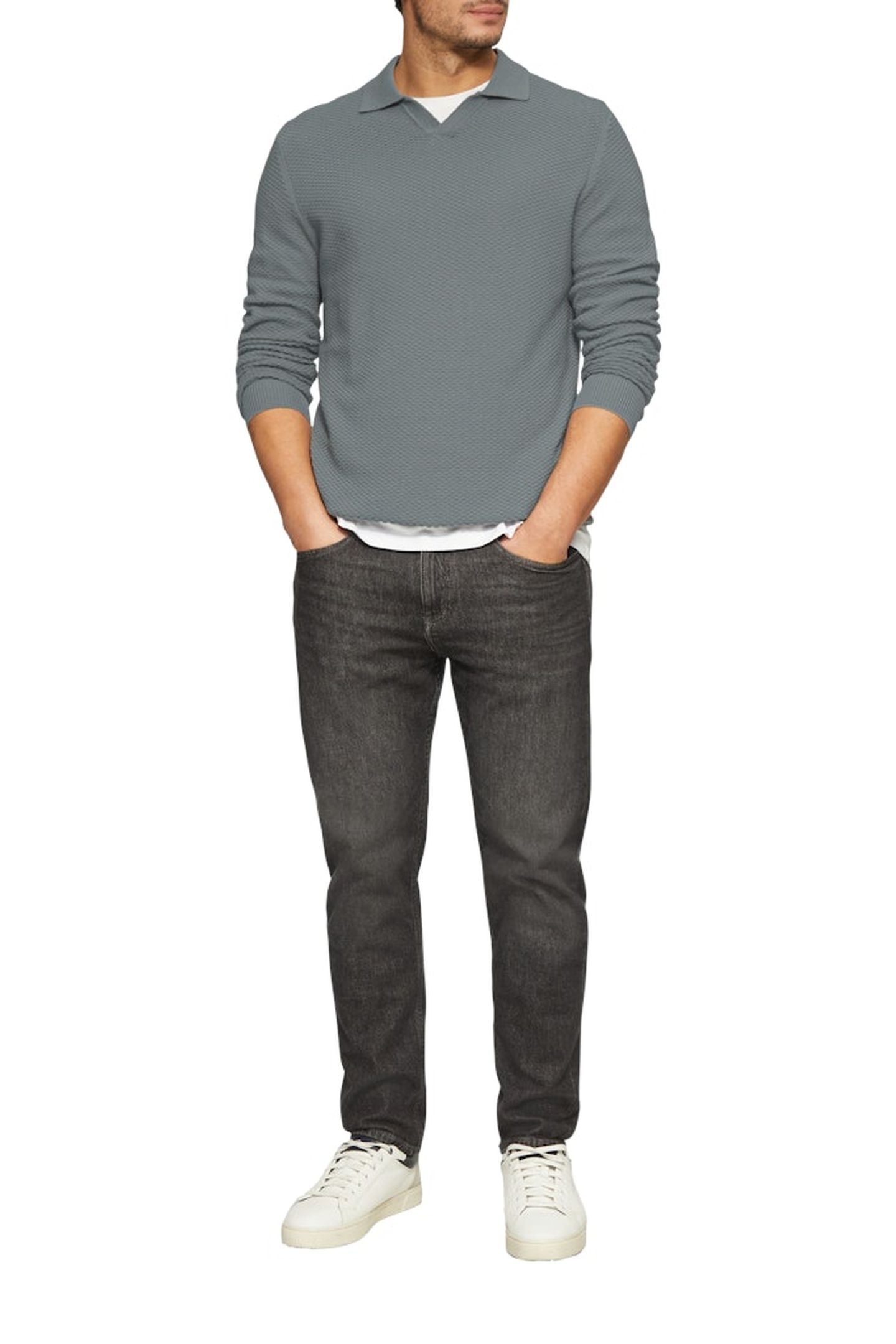 S.OLIVER PULLOVER GREY/BLACK 2