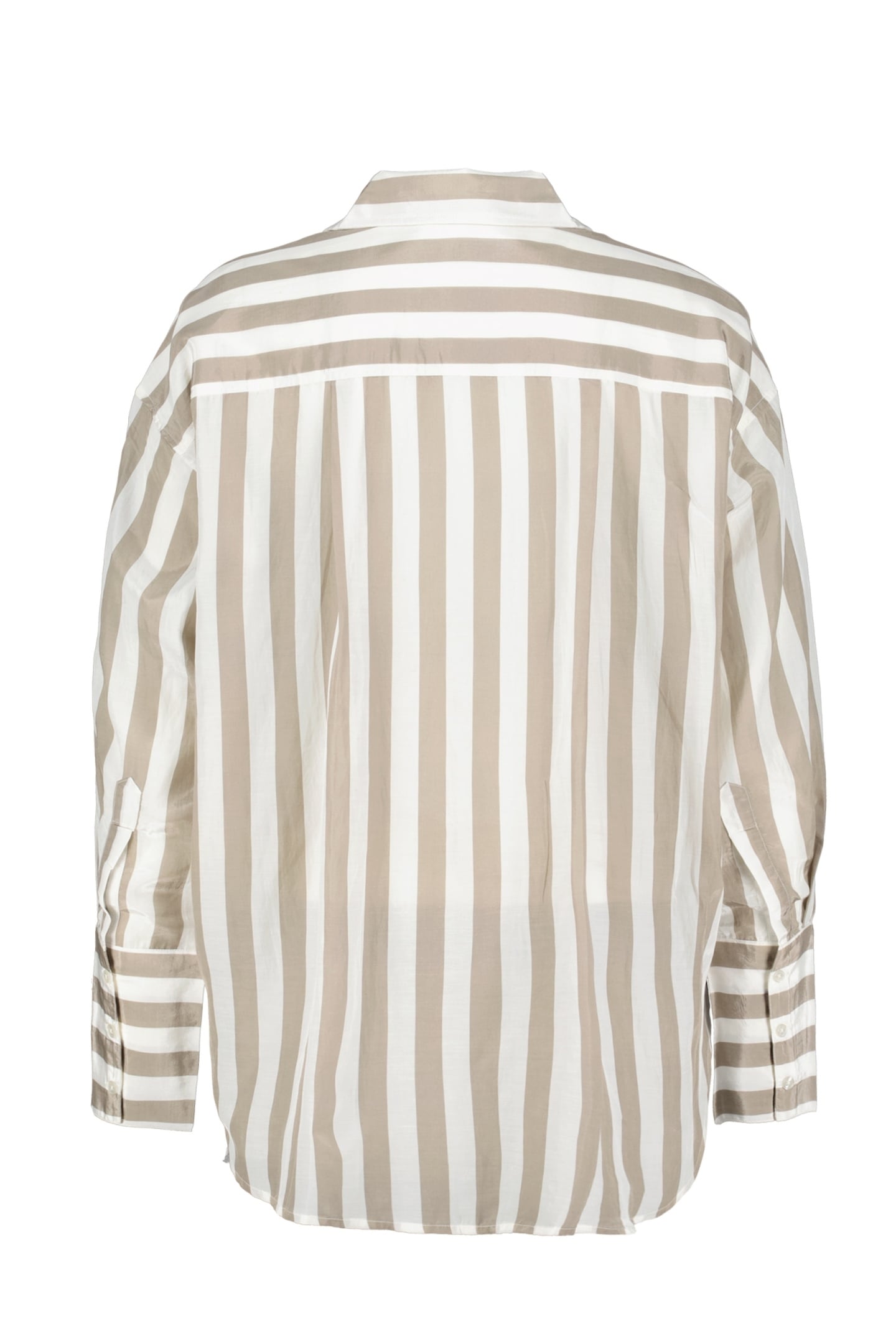 OVERSIZED SHIRT LISAN TAUPE OFFWHITE STRIPE 5