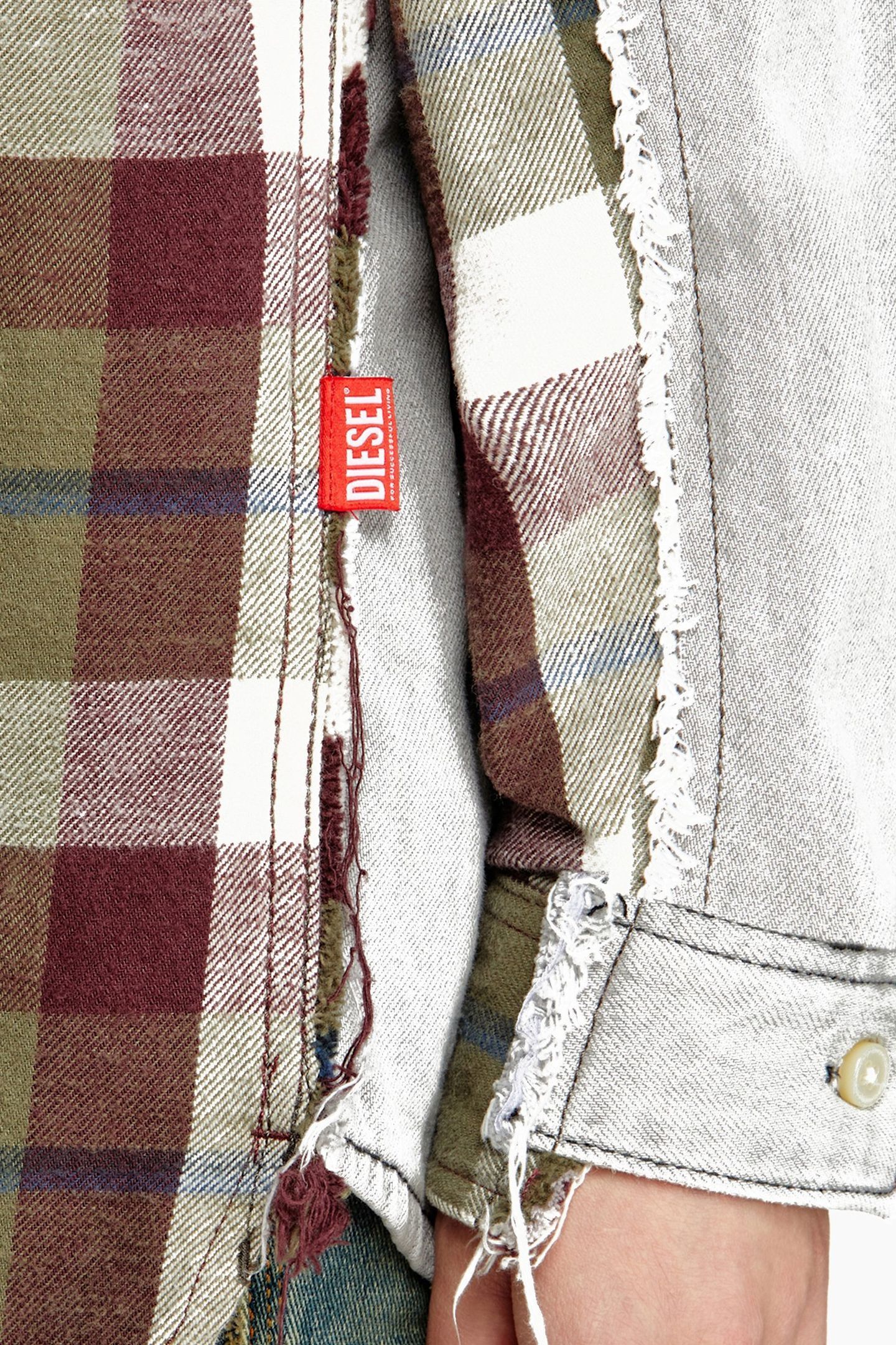 UNISEX DIESELOVES TBL FLANNEL/BACK DENIM SHIRT 5