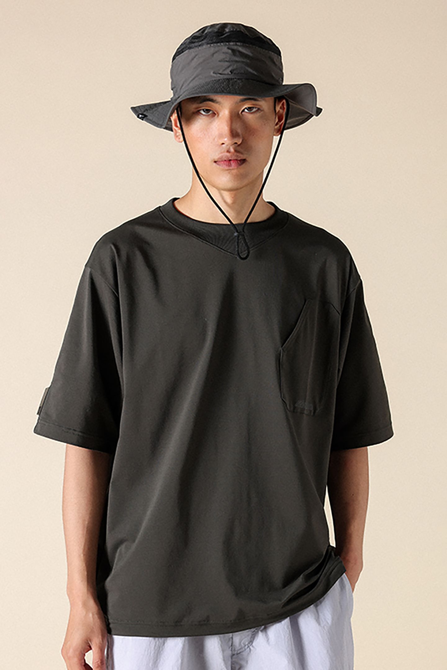 UNISEX SL HIGH GAUGE PULLOVER PEAT CHARCOAL 1