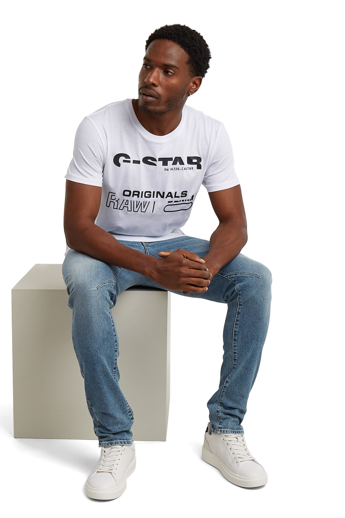 D-STAQ 5-POCKET SLIM FADED CYANINE BLUE 2
