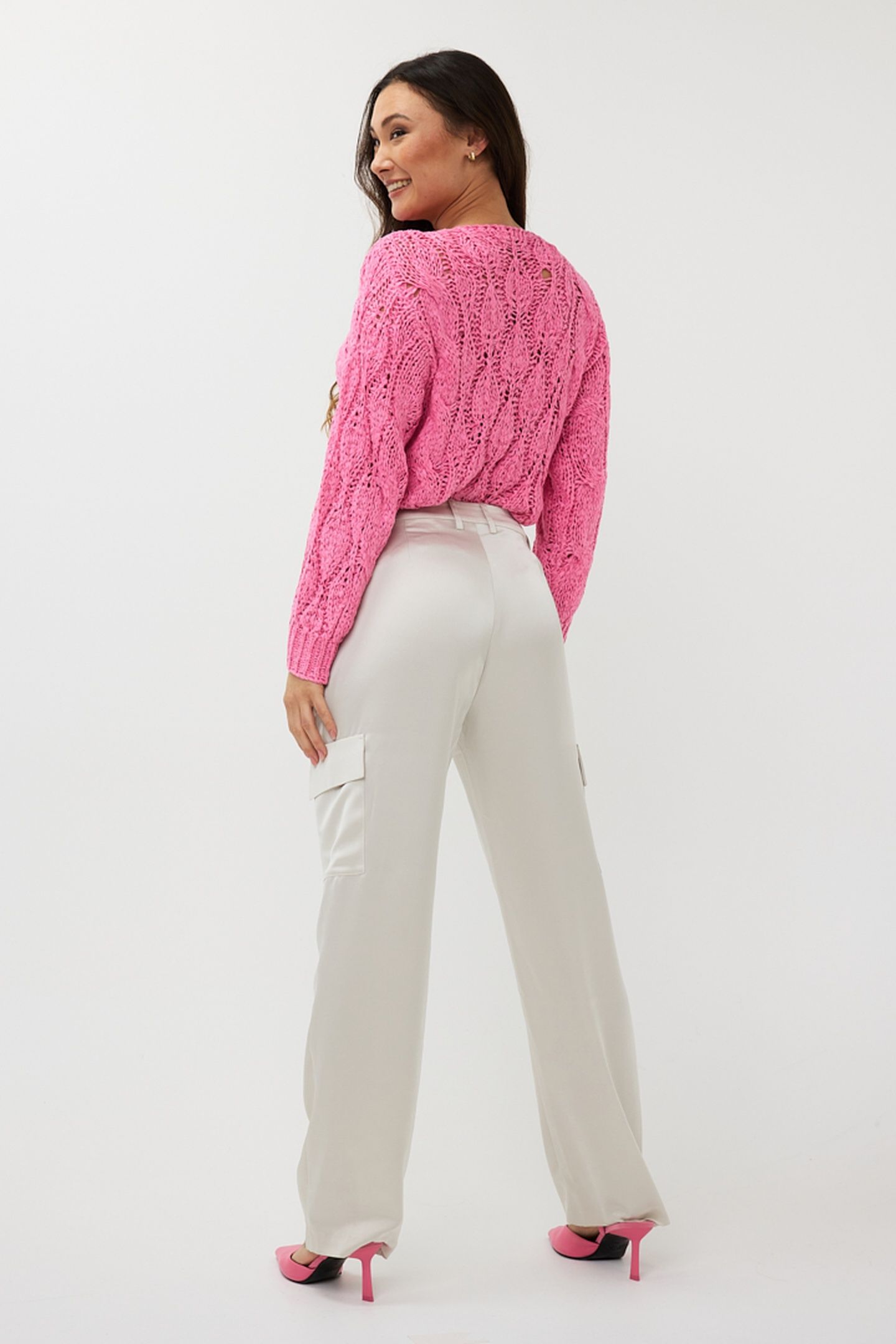 SWEATER CABLE TAPE YARN ROSE 3