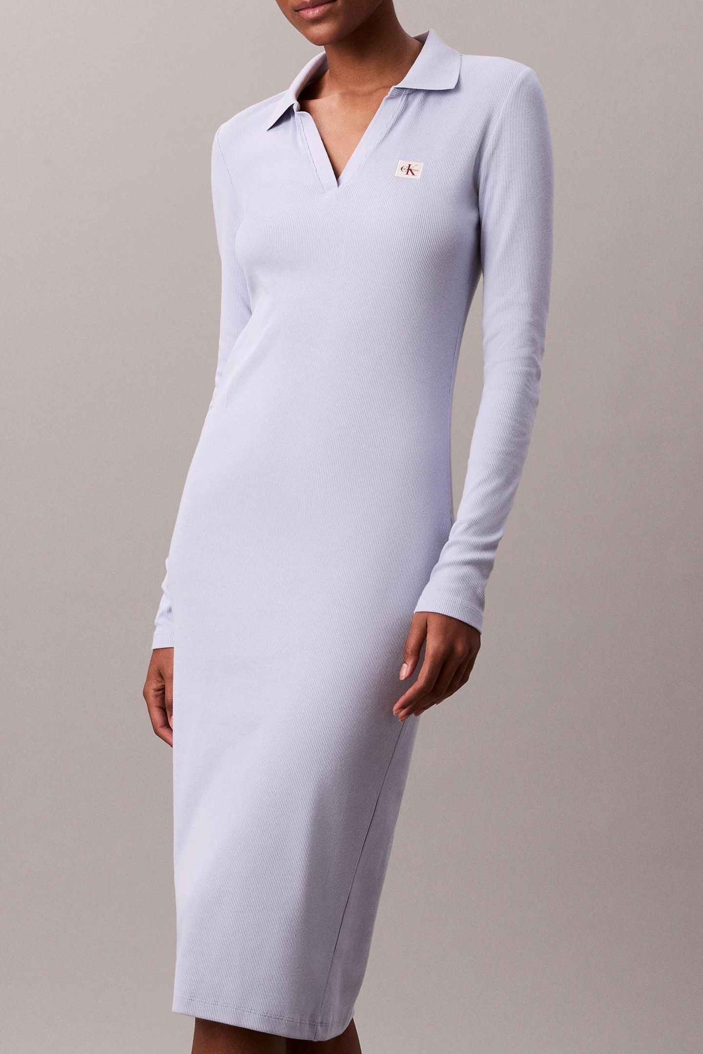 LS WOVEN LABEL DRESS CASUAL BLUE 1