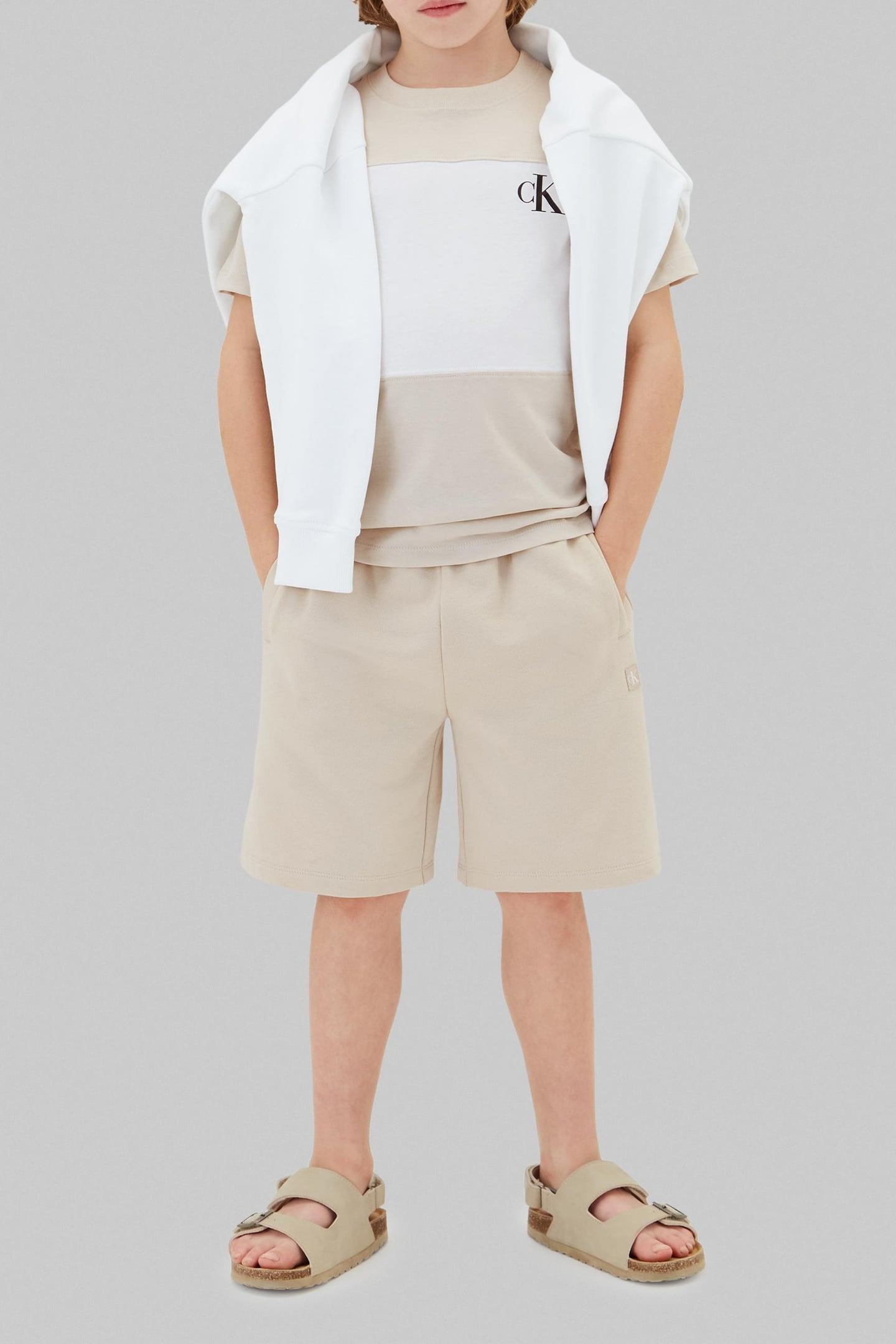BOYS COLOR BLOCK 2-PACK T-SHIRTS OATMEAL 3