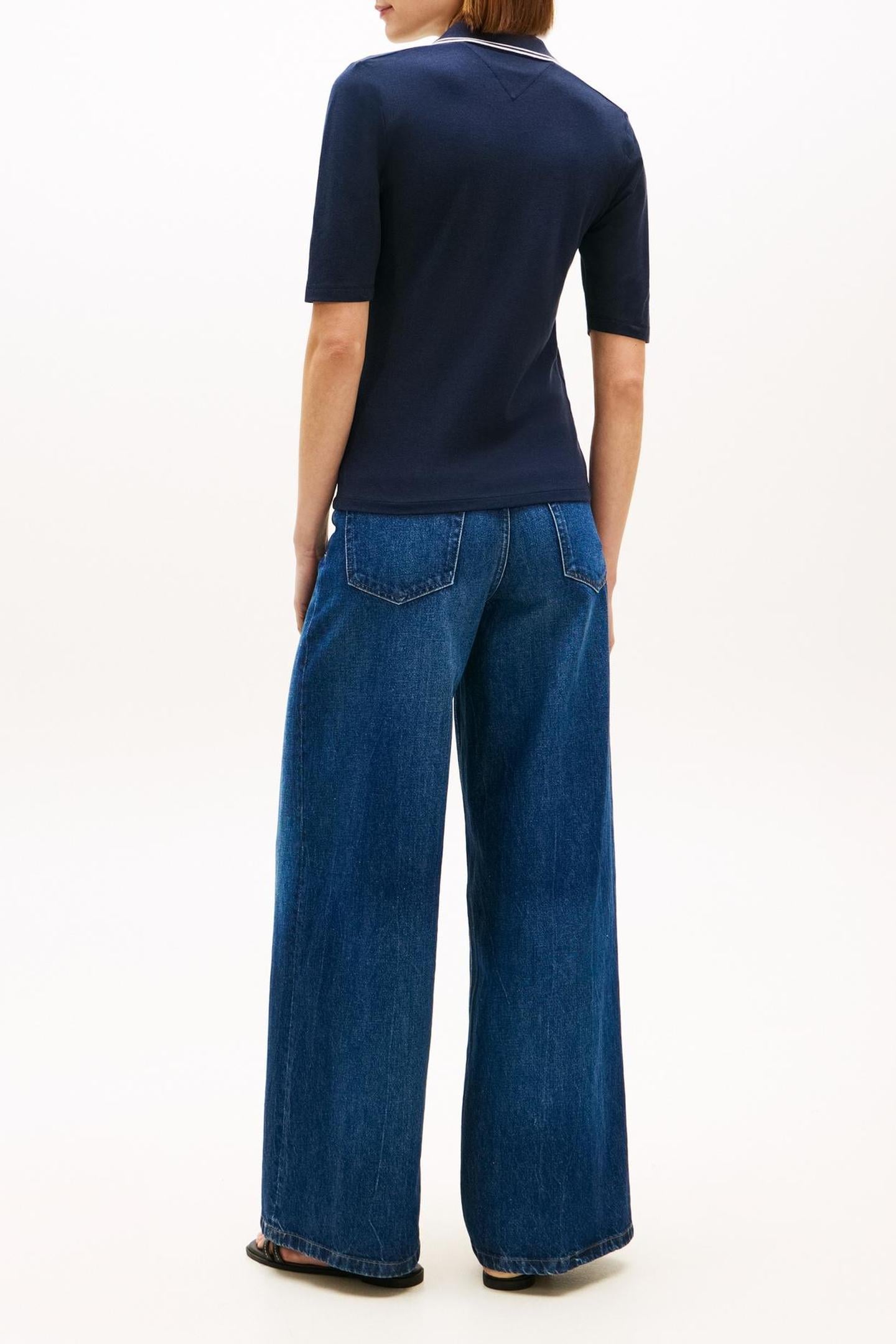 LYOCELL TIPPING SLIM POLO DARK NIGHT NAVY 2