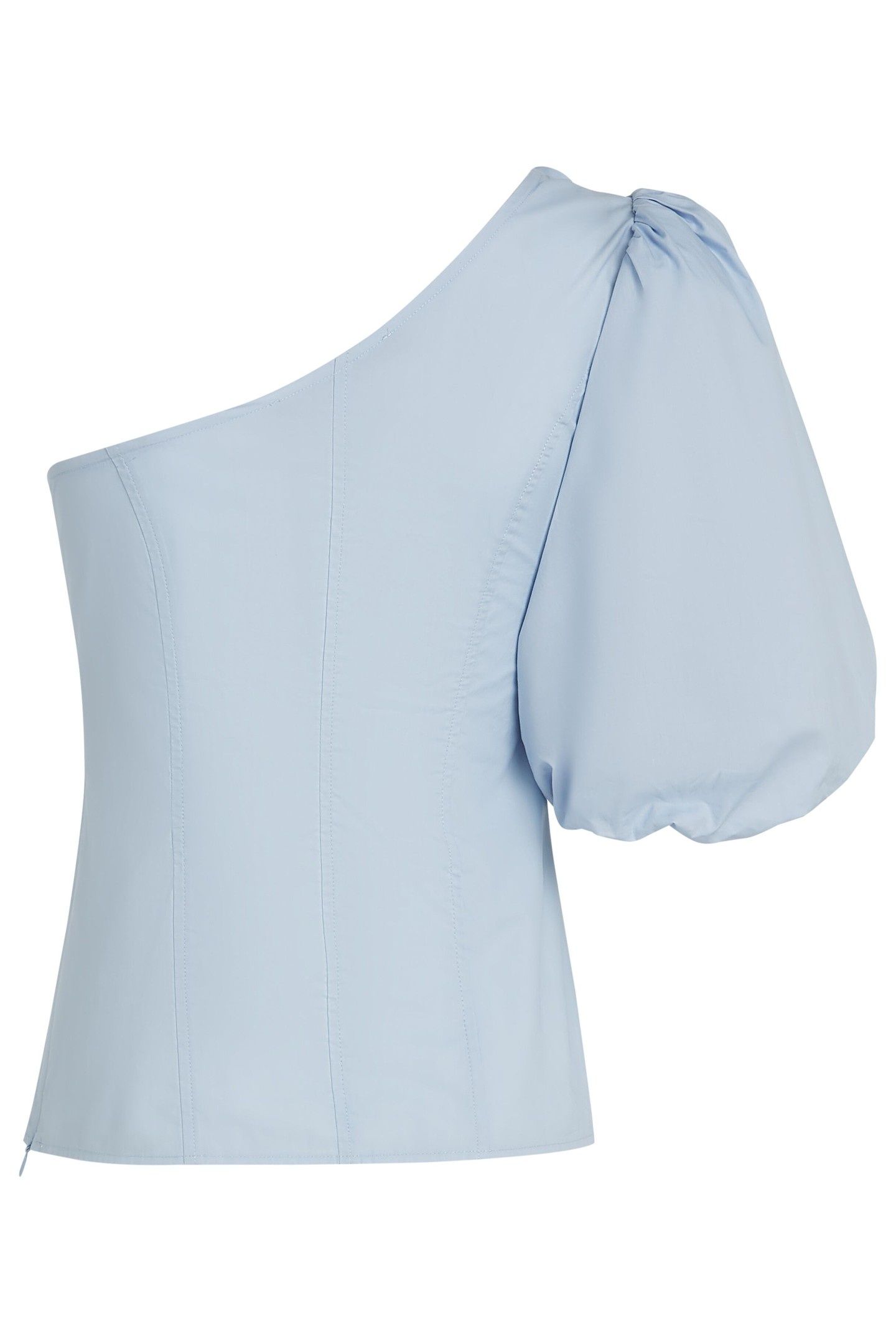 FLOWER ONE SHOULDER BLOUSE KENTUCKY BLUE 4