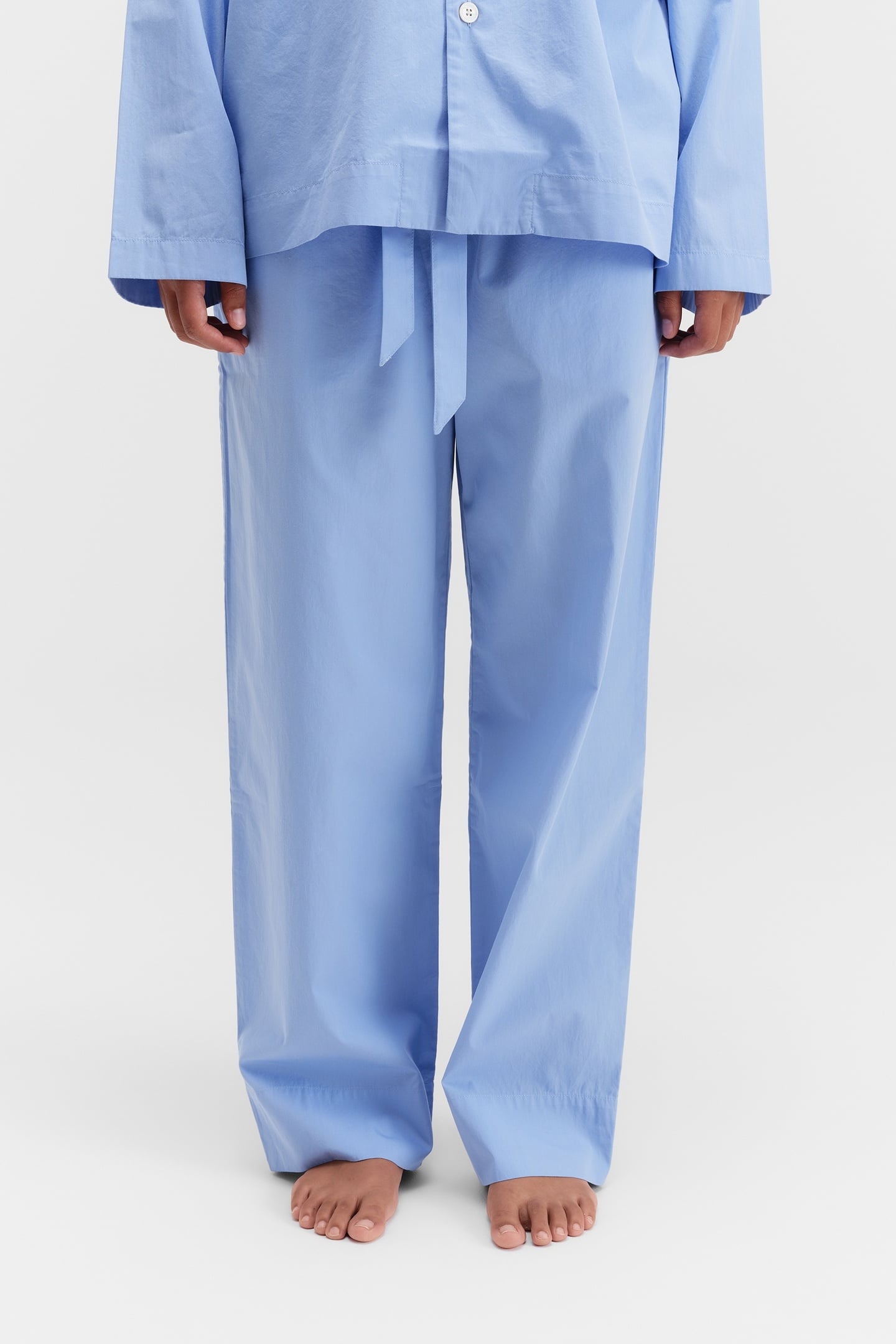 UNISEX POPLIN, PYJAMAS PANTS CORNFLOWER BLUE 1