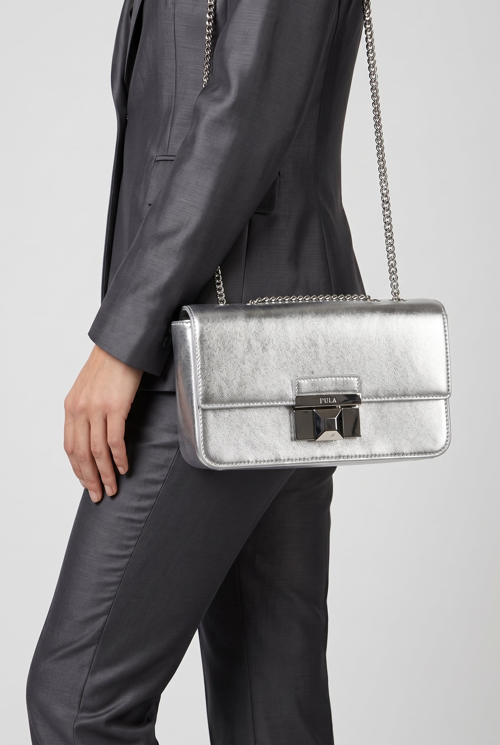 VENERE SMALL CROSSBODY COLOR SILVER 3